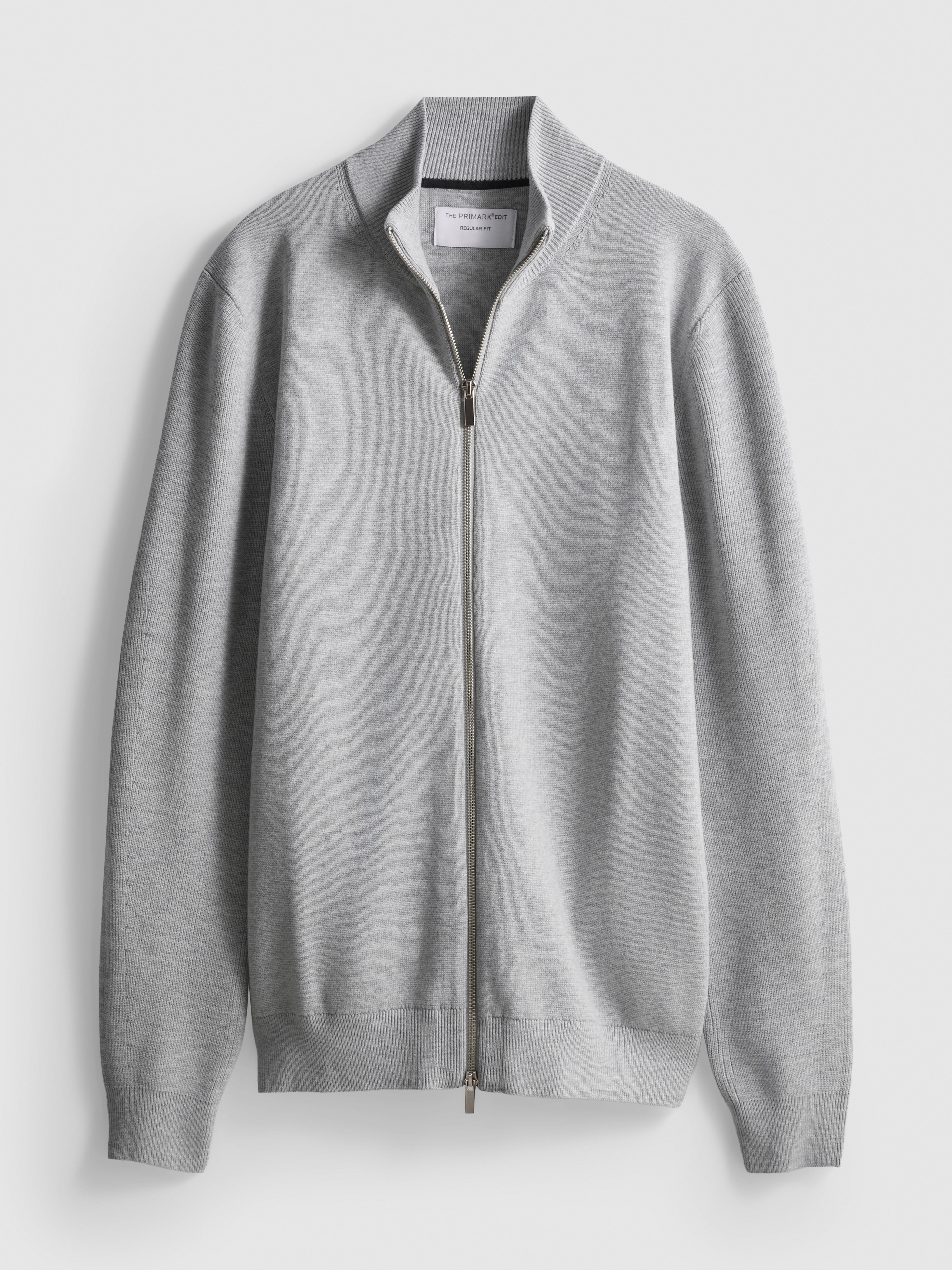 The Edit High-Neck Cardigan - Gray