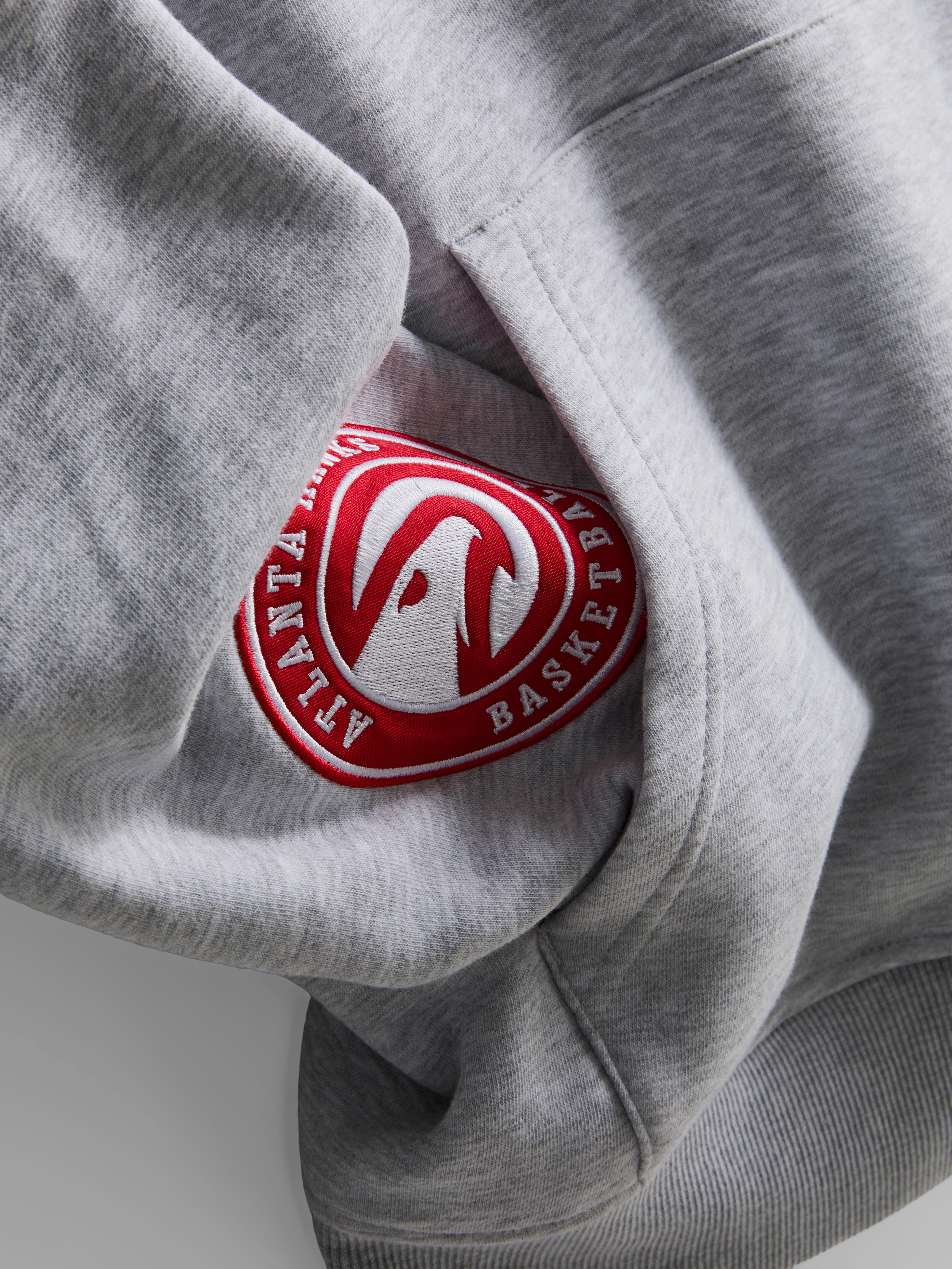 NBA Atlanta Hawks Cotton Rich Hoodie - Gray Heather