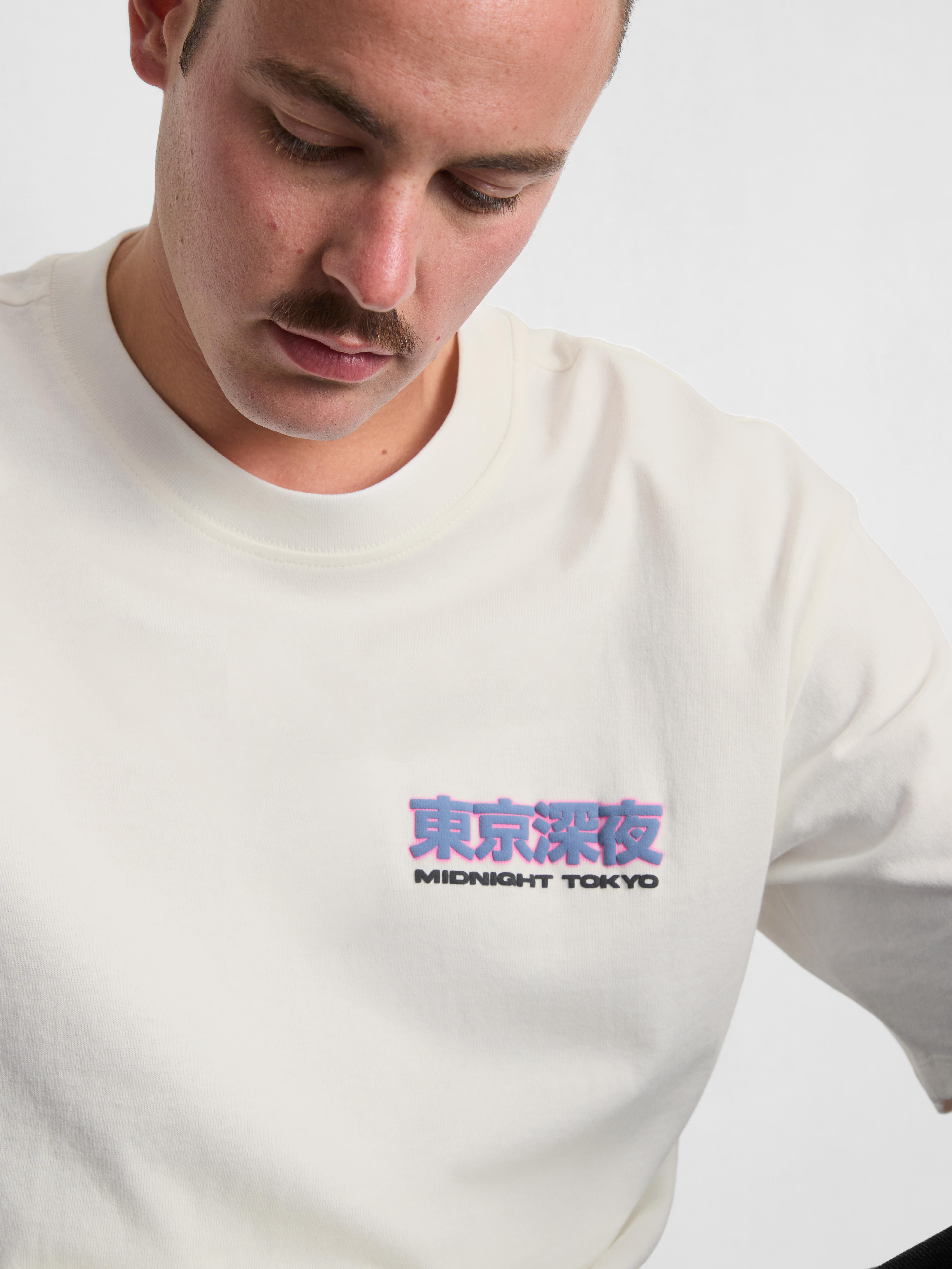 Midnight Tokyo Graphic T-Shirt - White