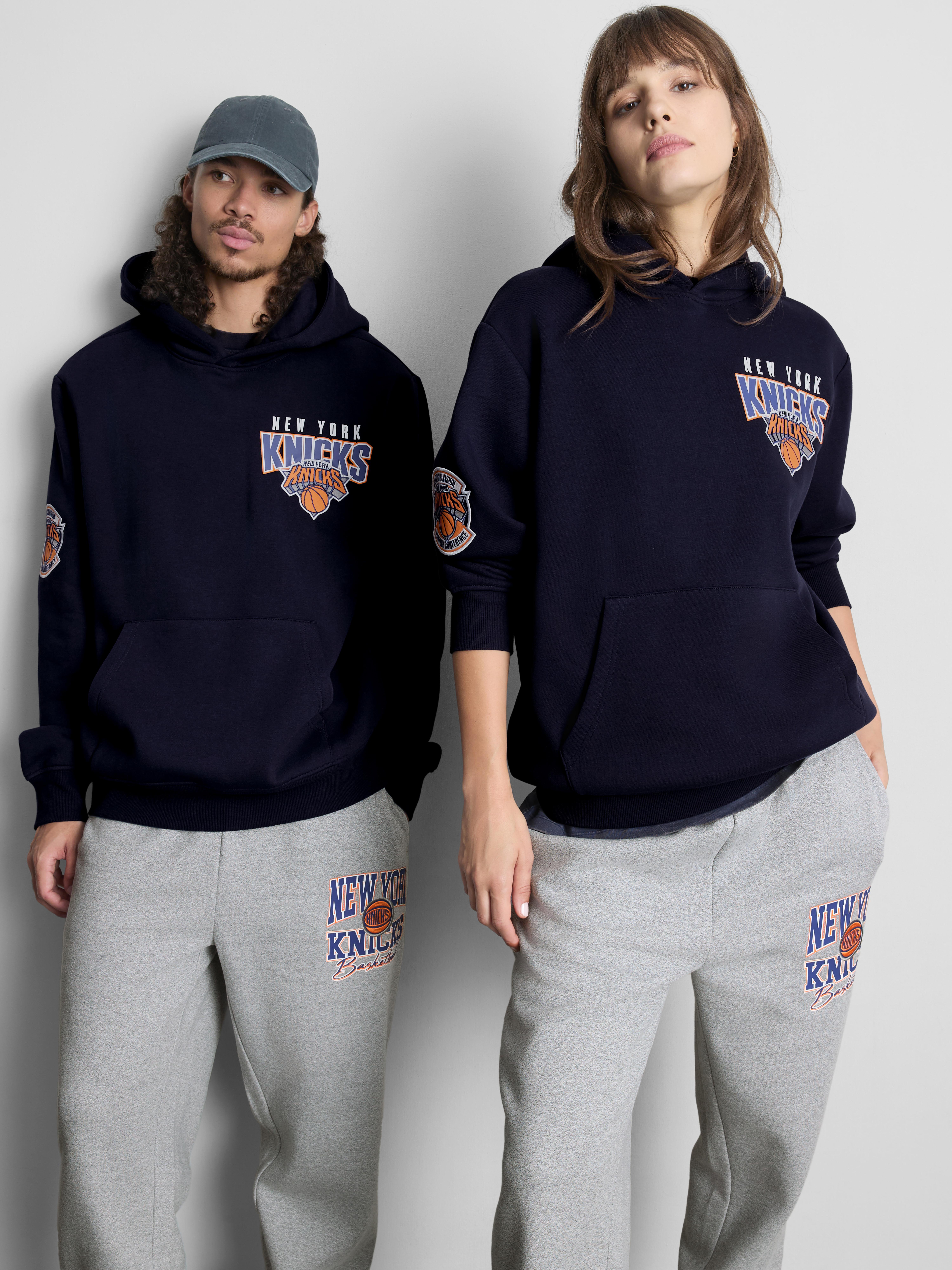 NBA New York Knicks Cotton-Rich Hoodie - Navy