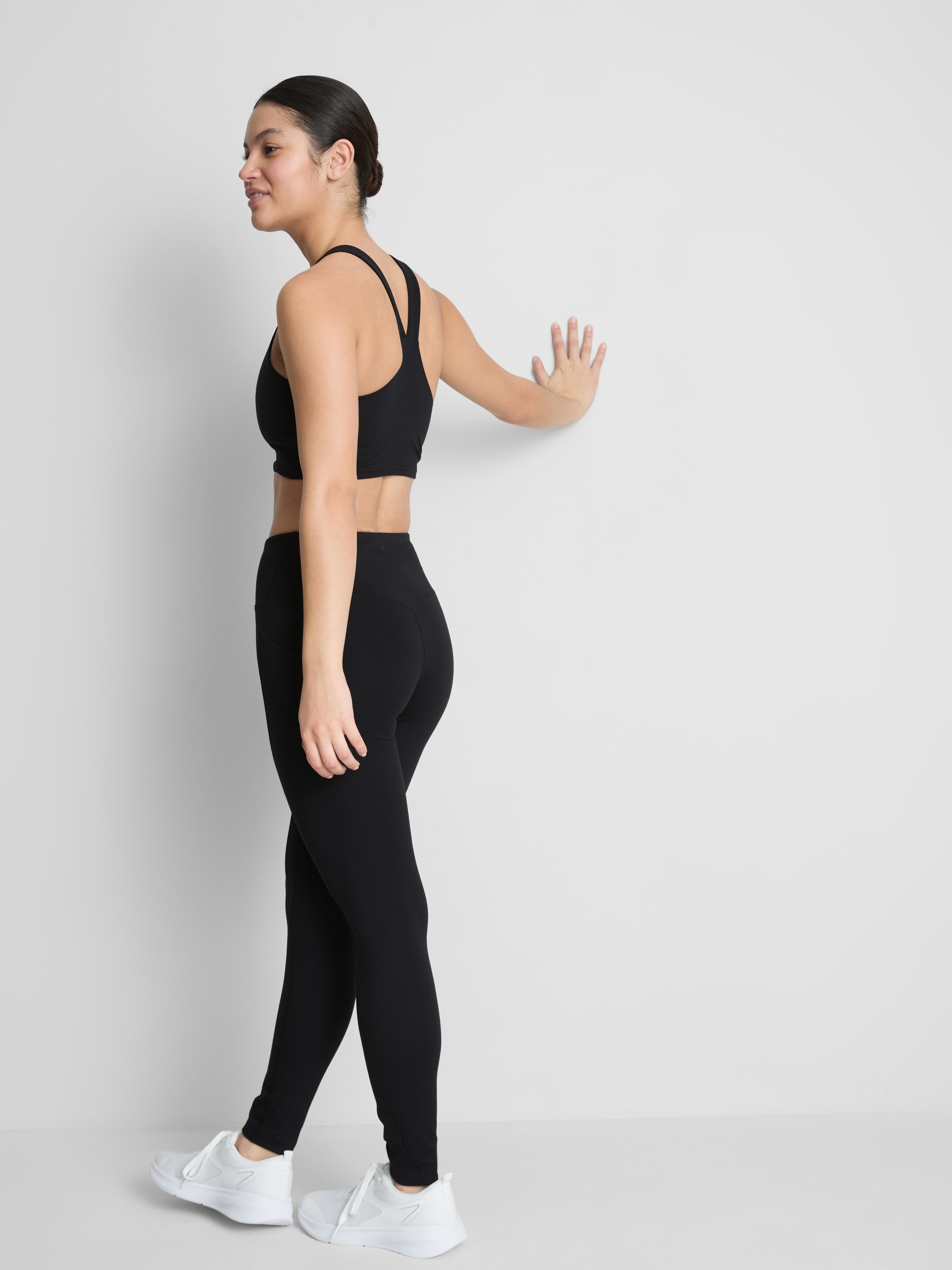 High-Waisted Smooth Support Active Leggings - Black