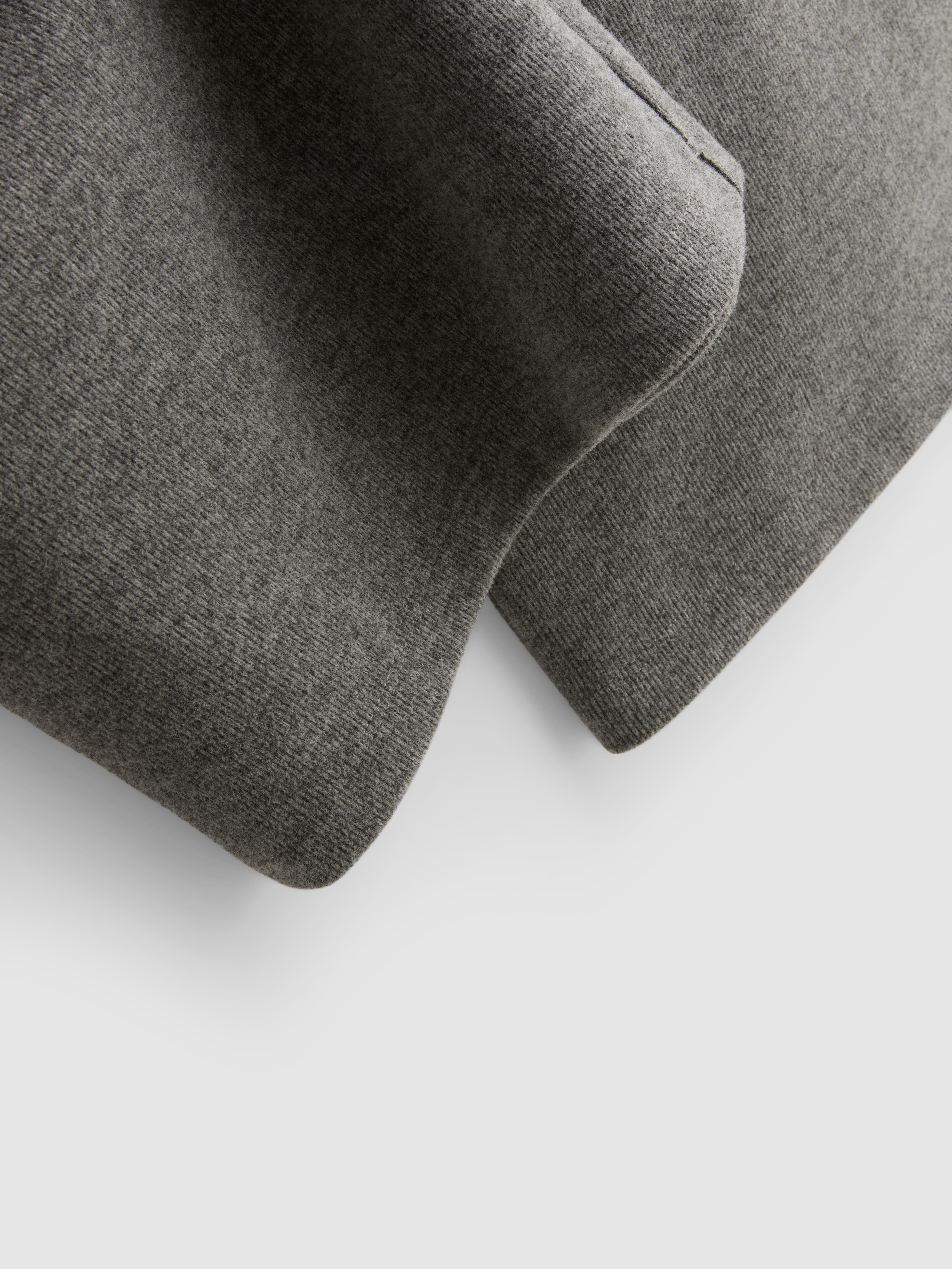 Cotton Blend Cozy Wide Leg Joggers - Gray Heather