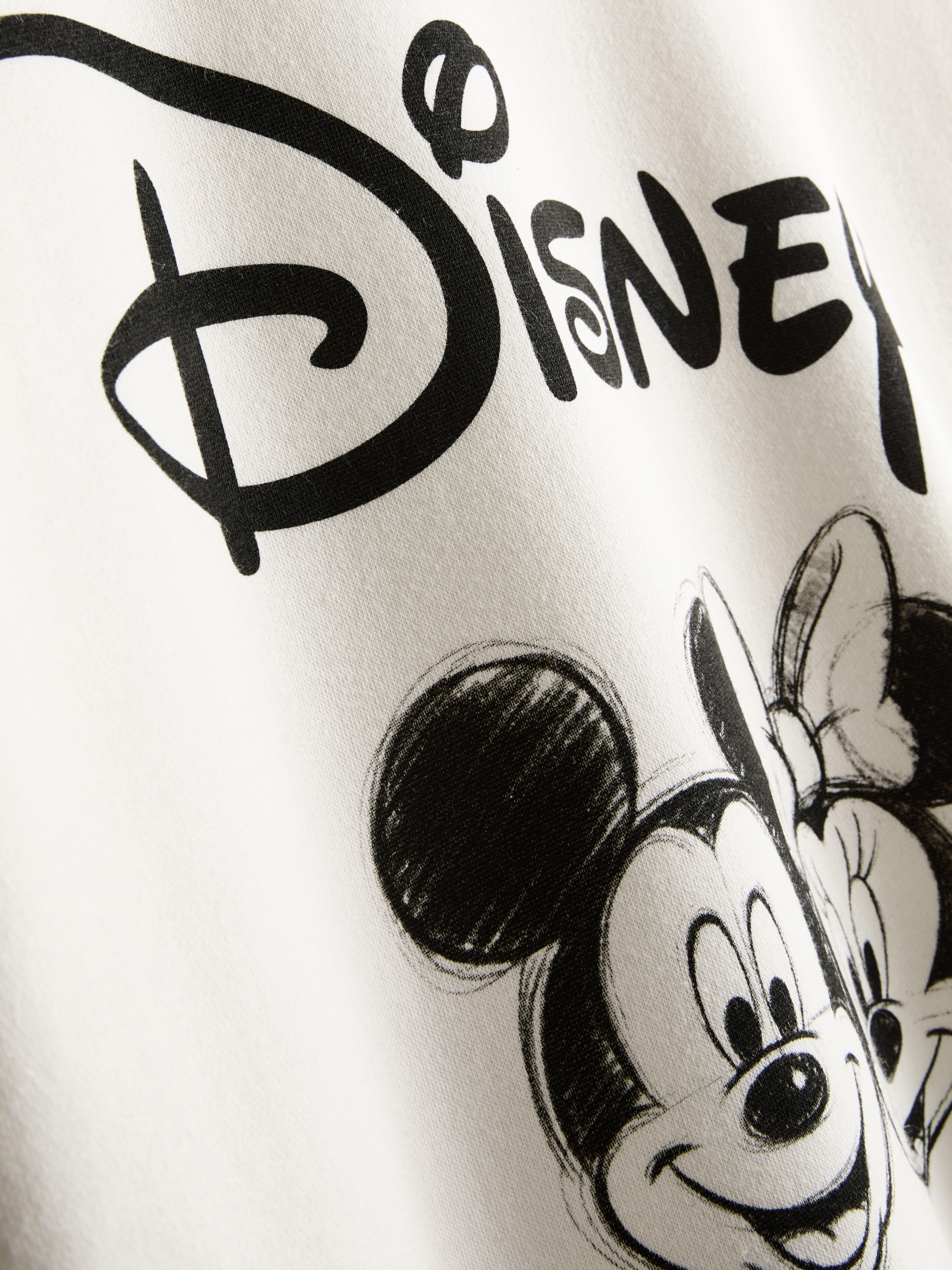 Disney's Mickey And Minnie Mouse Graphic Sweatshirt - Ivory