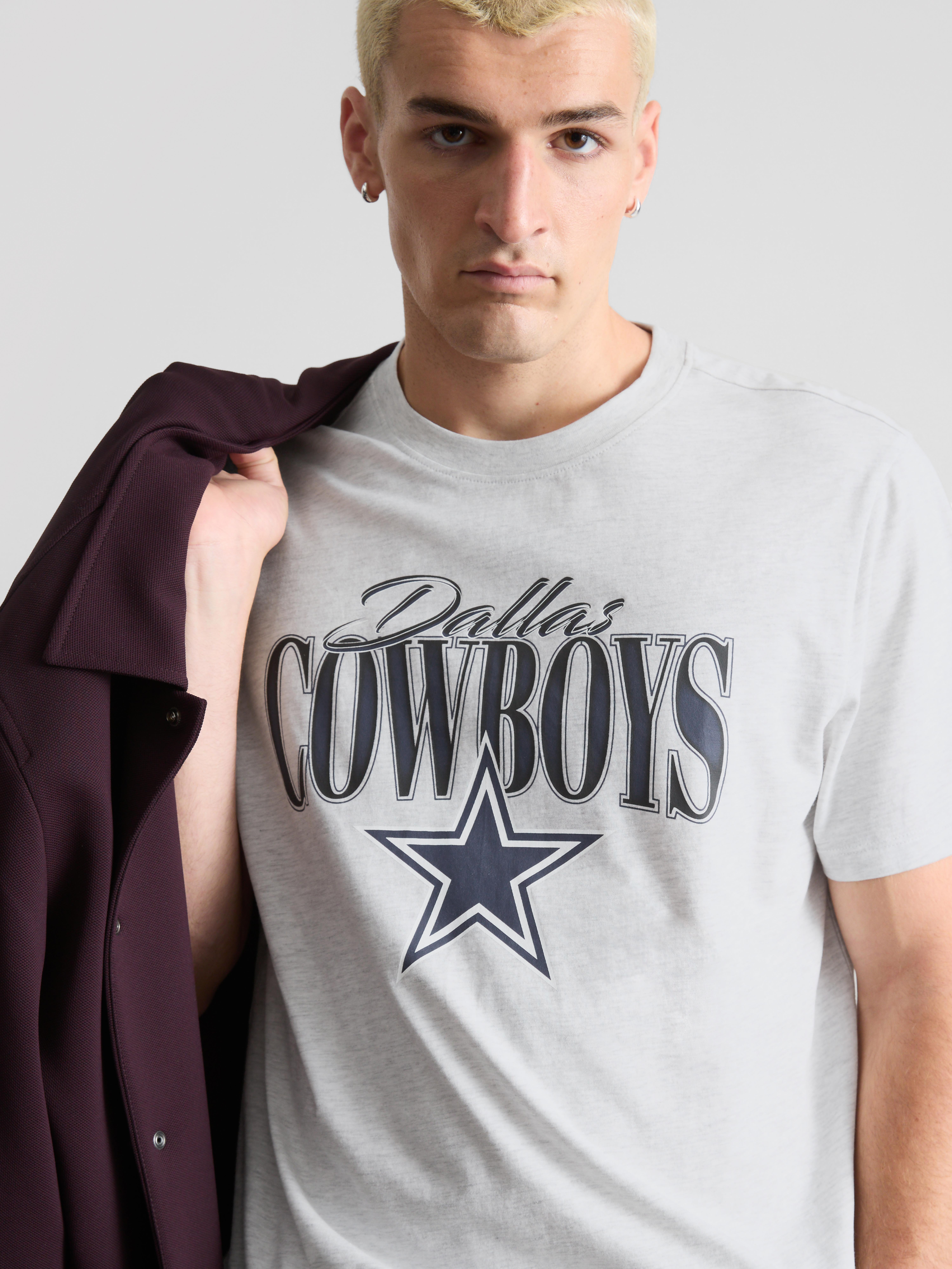NFL Dallas Cowboys Pure Cotton Graphic T-Shirt - Gray Heather