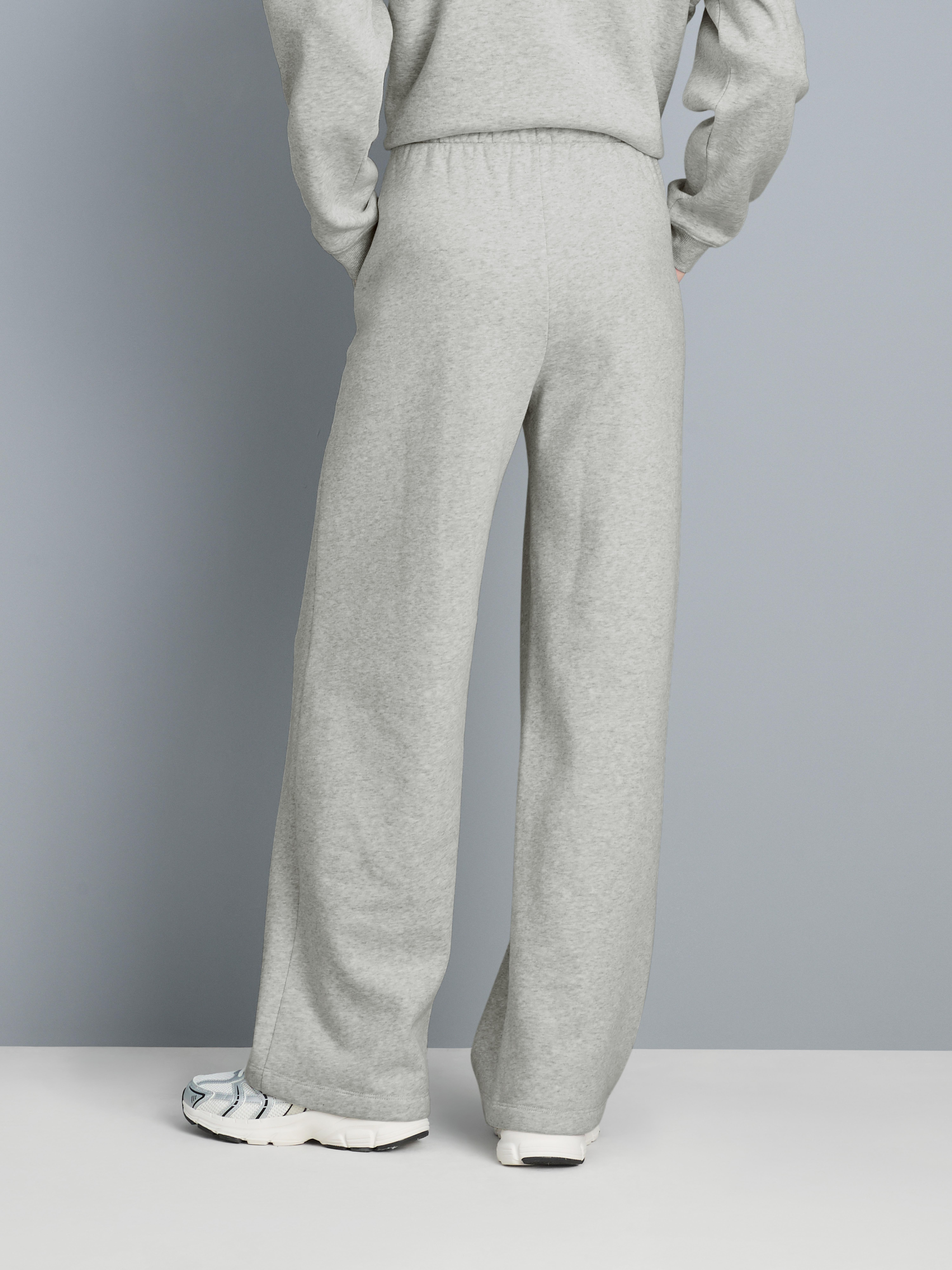 Cotton Rich Straight Leg Sweatpants - Gray