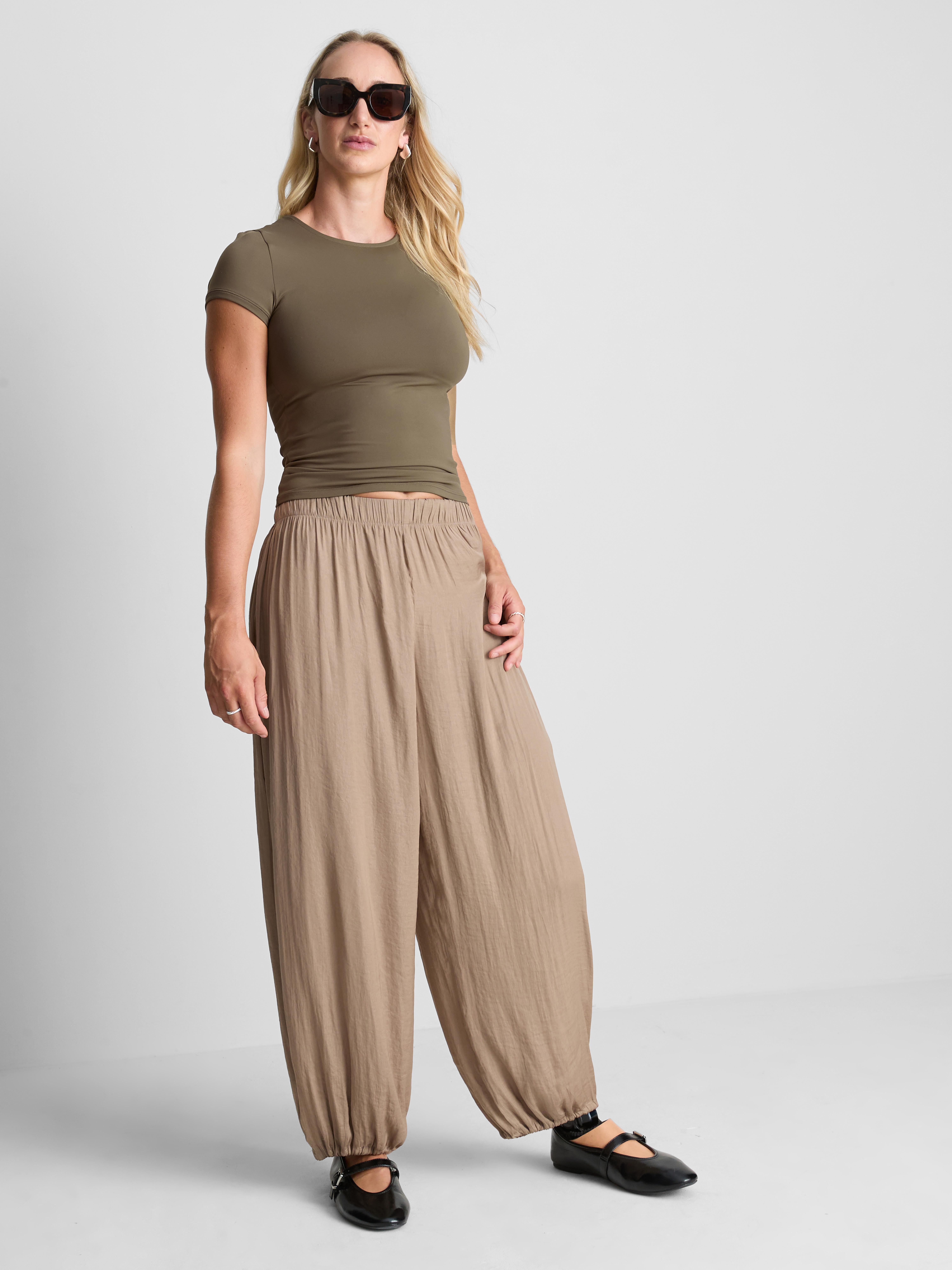 Second Skin Short Sleeve Tee - Light Brown