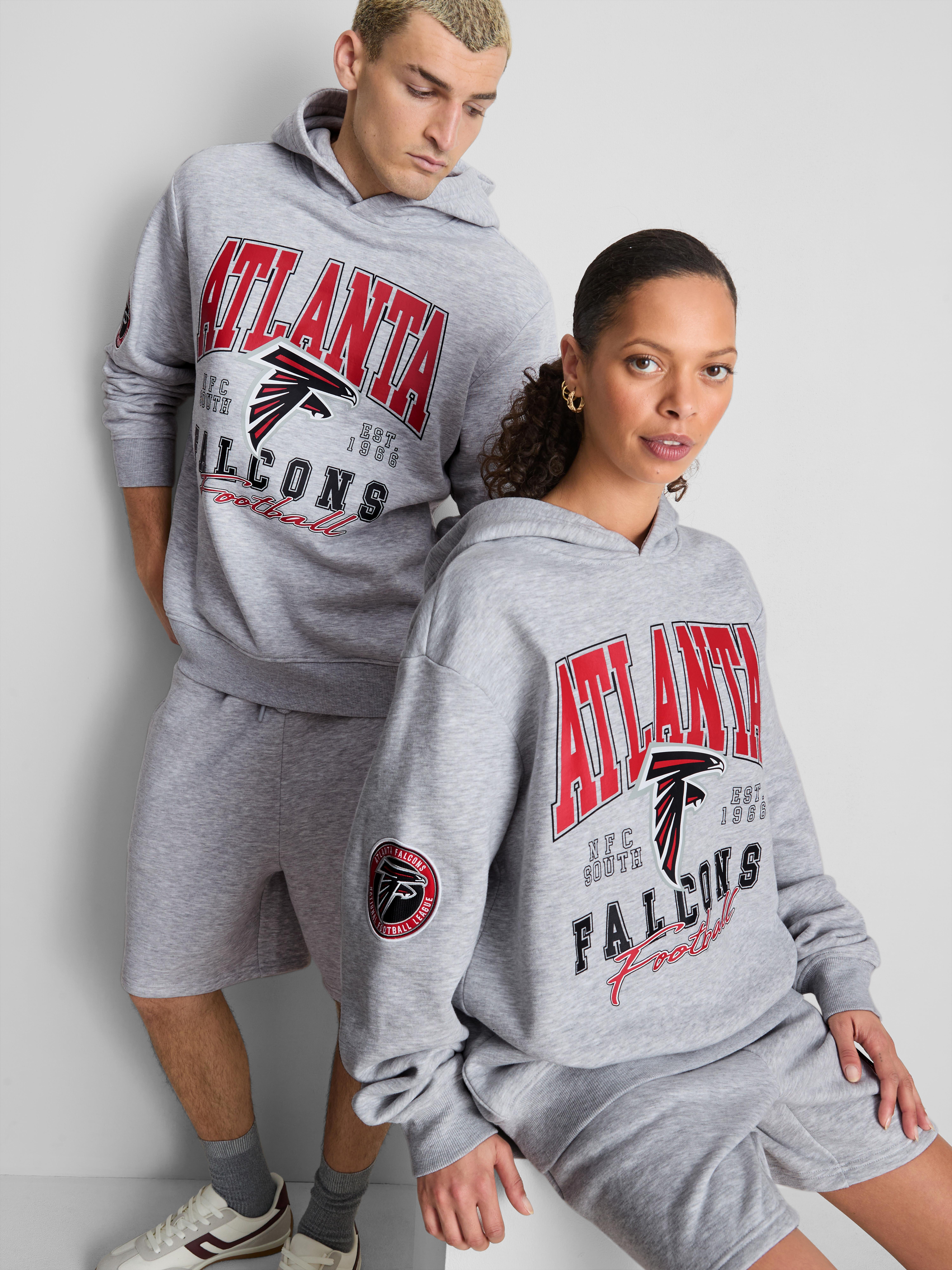 NFL Atlanta Falcons Graphic Hoodie - Gray Heather