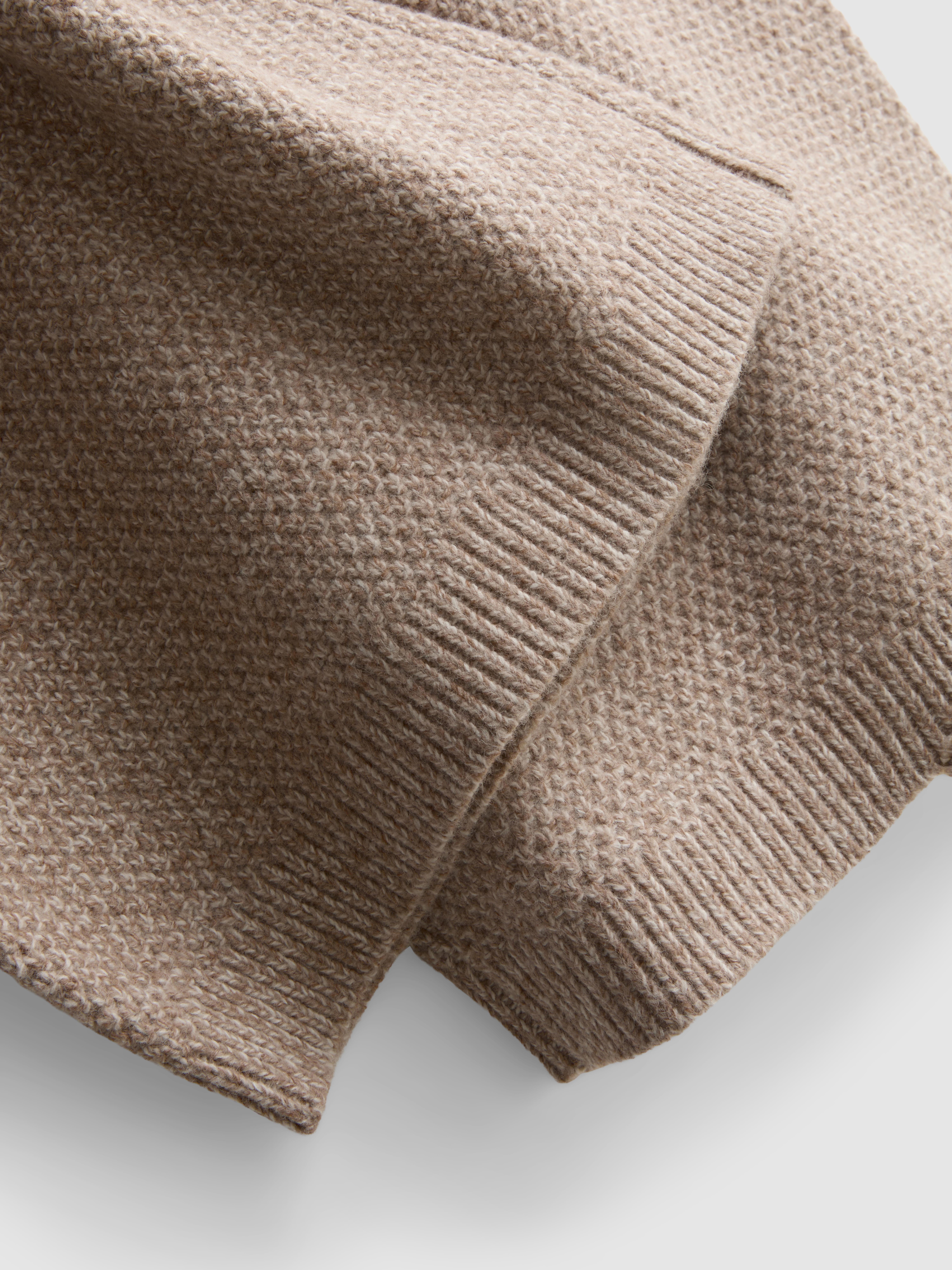 Knitted Marl Pants - Beige