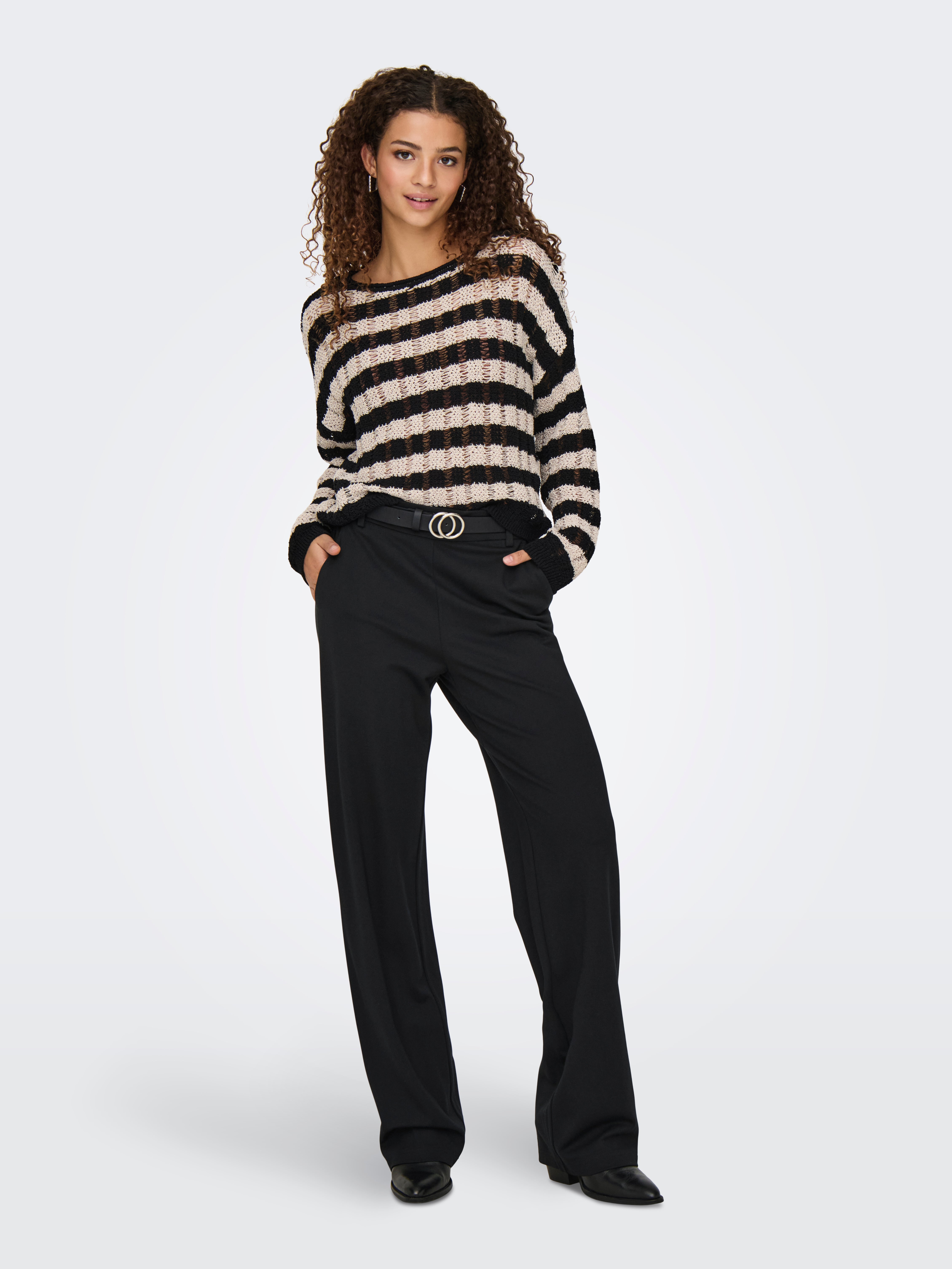 ONLPOPTRASH Straight Fit Tailored trousers Black