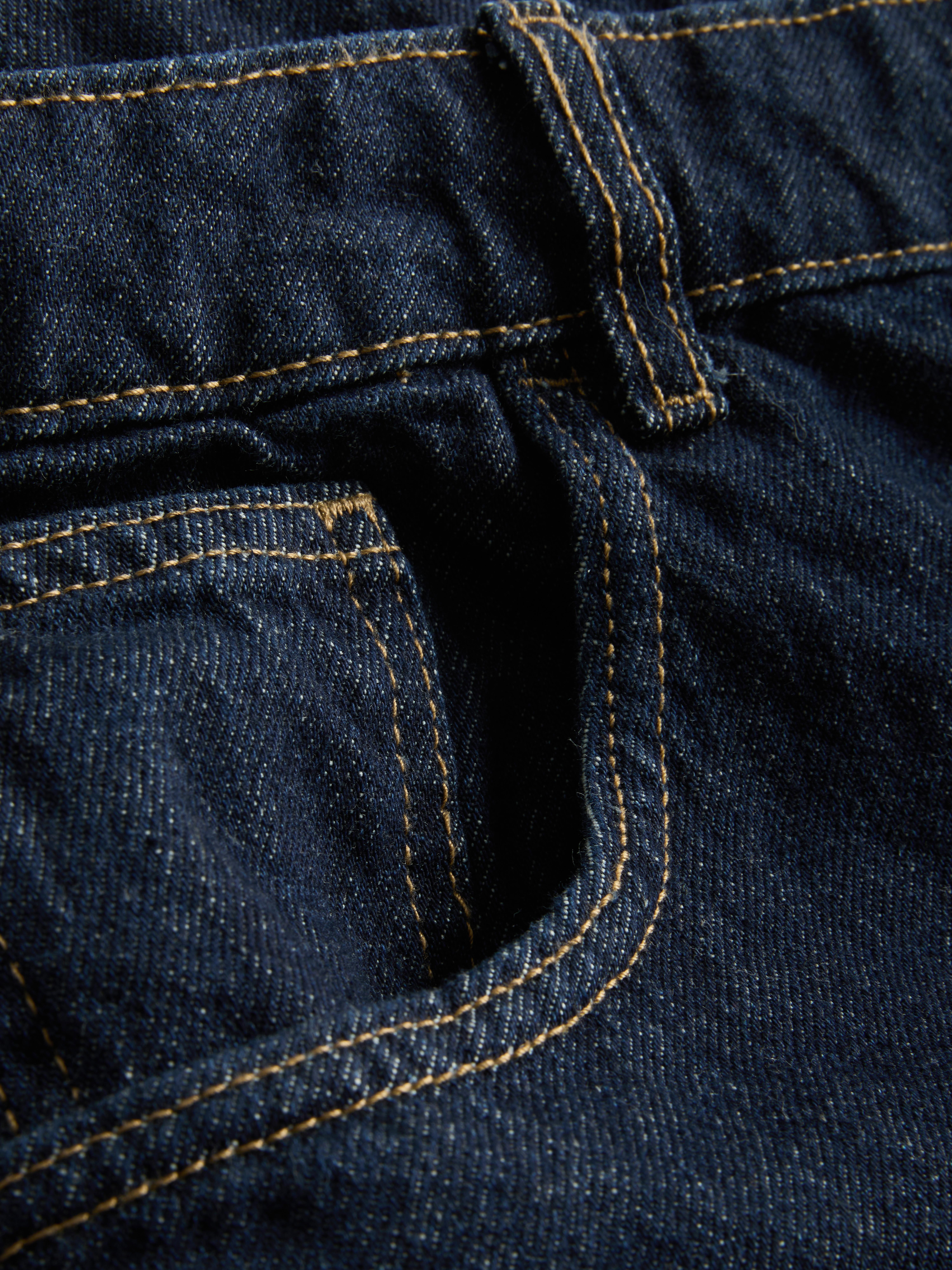 Mid-Rise Baggy Jeans - Indigo