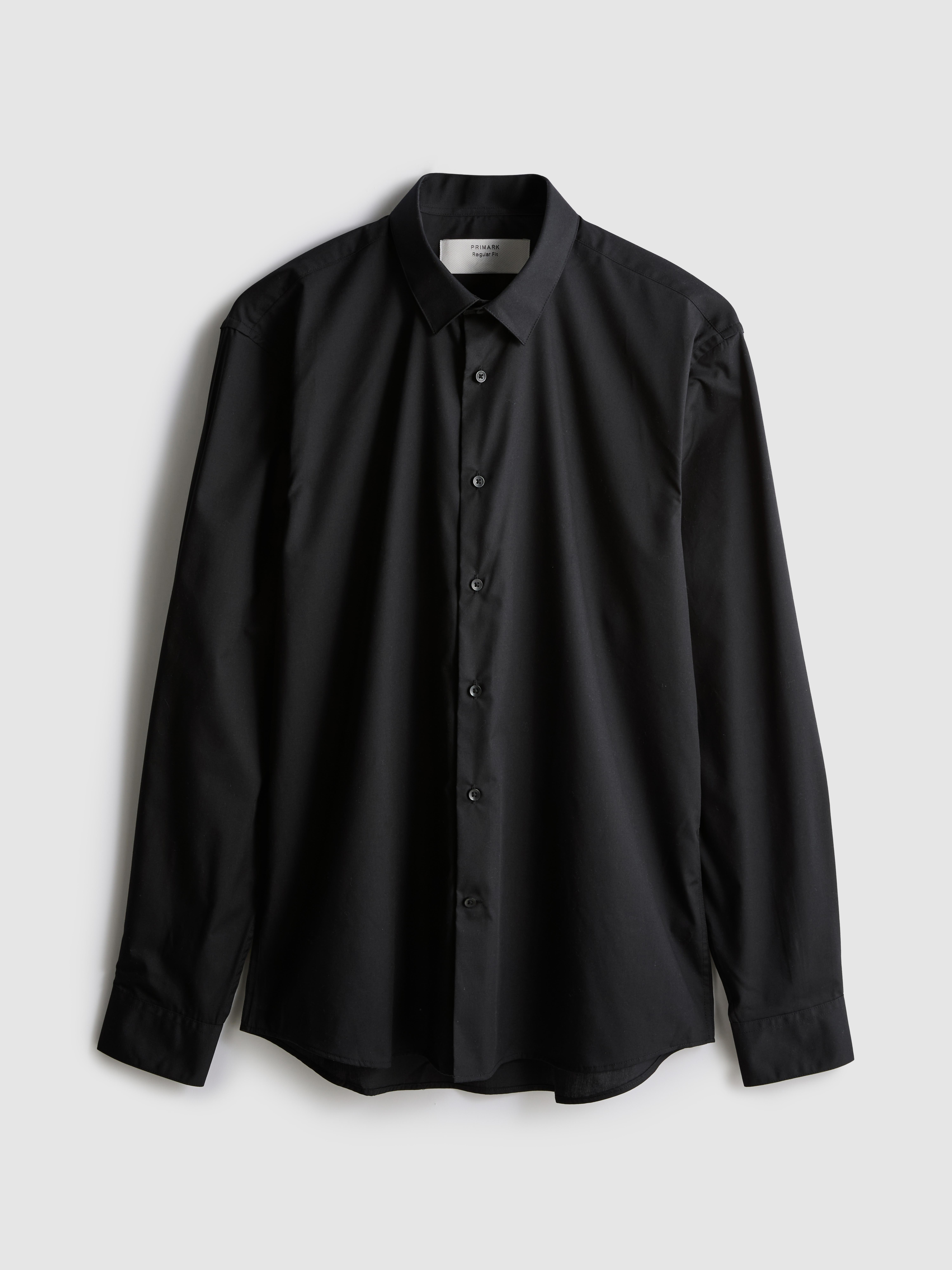Long Sleeve Regular Fit Formal Shirt - Black