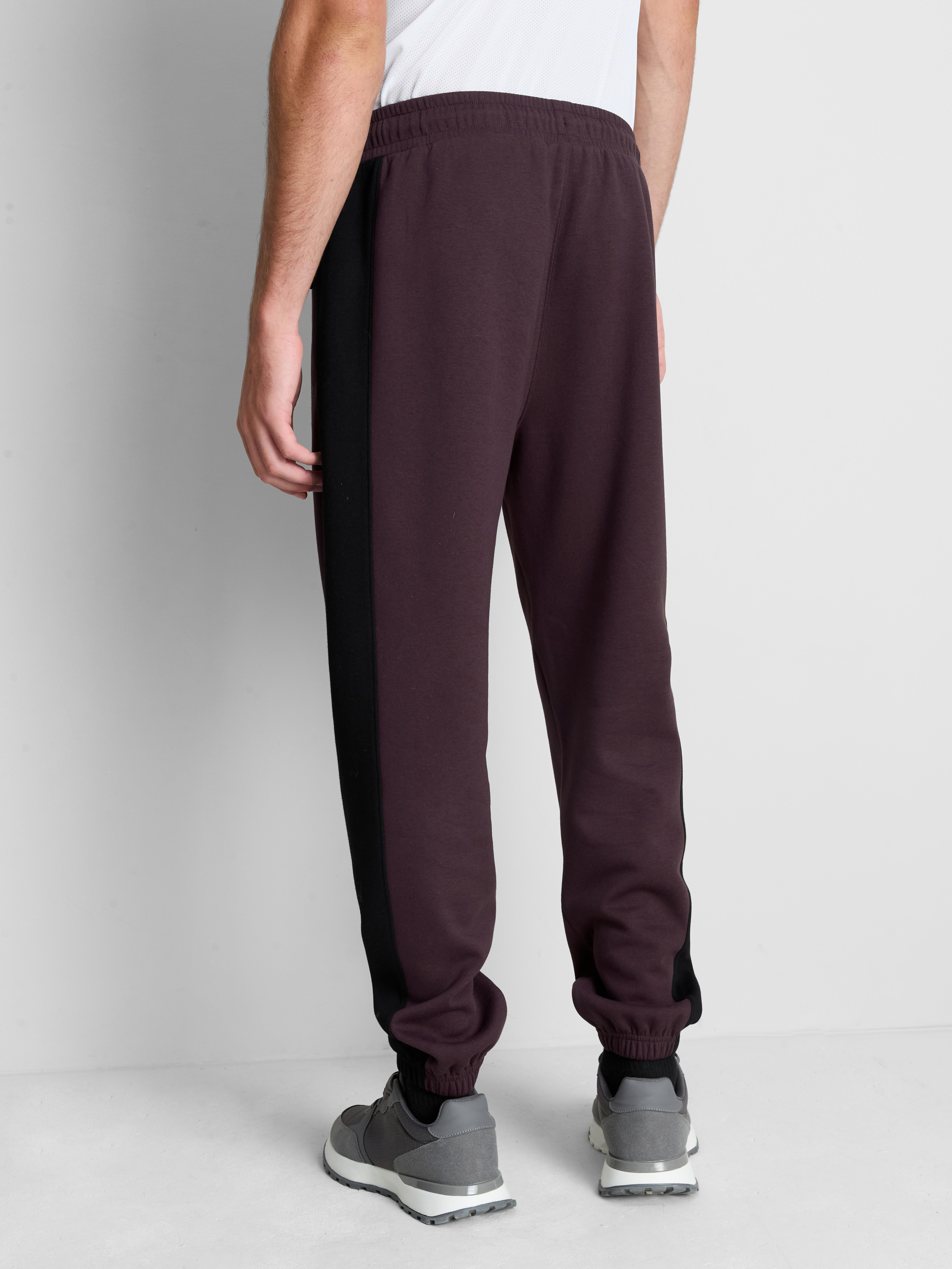 Side Panel Performance Joggers - Burgundy