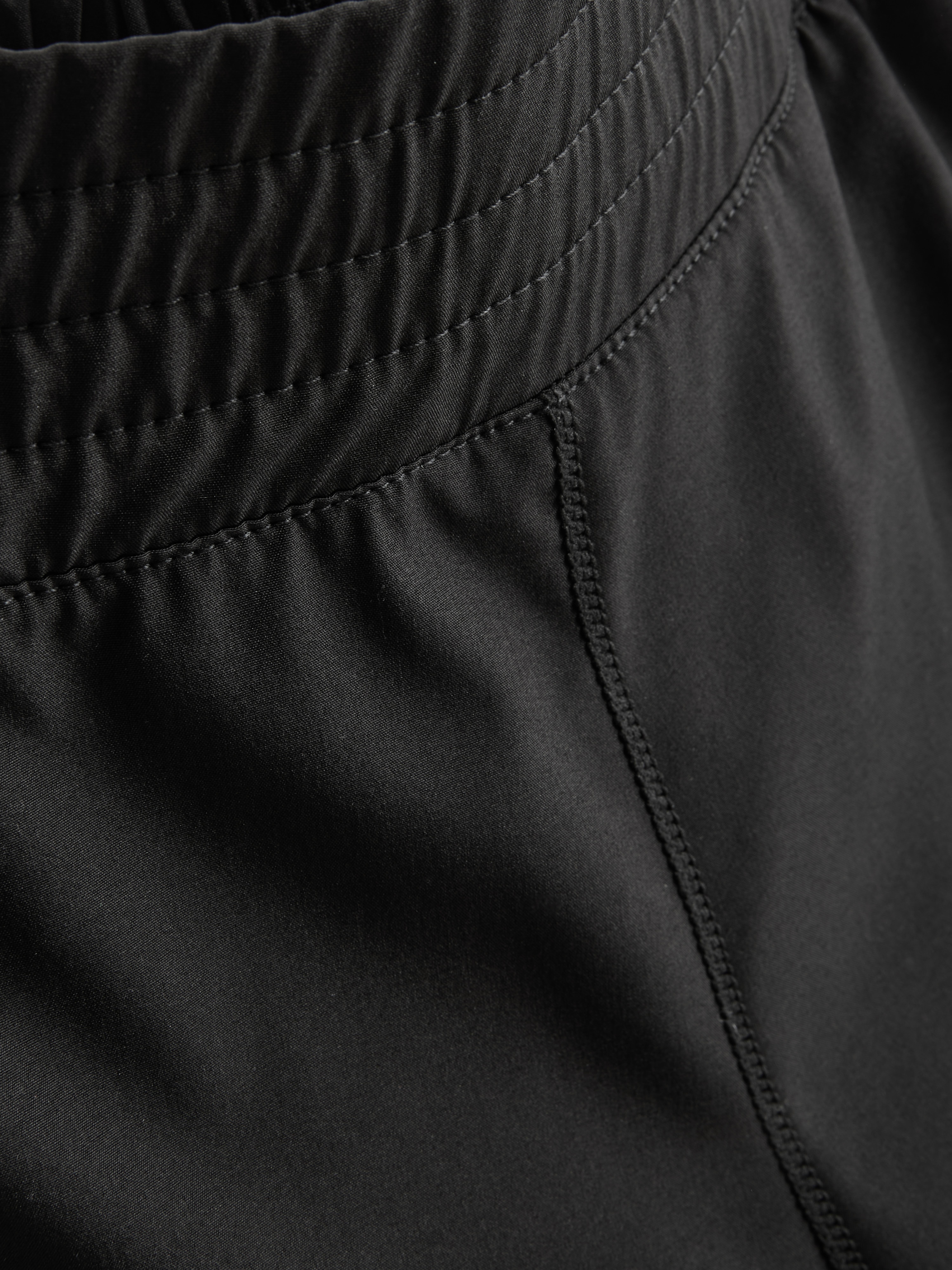 Mesh Panel Performance Shorts - Black