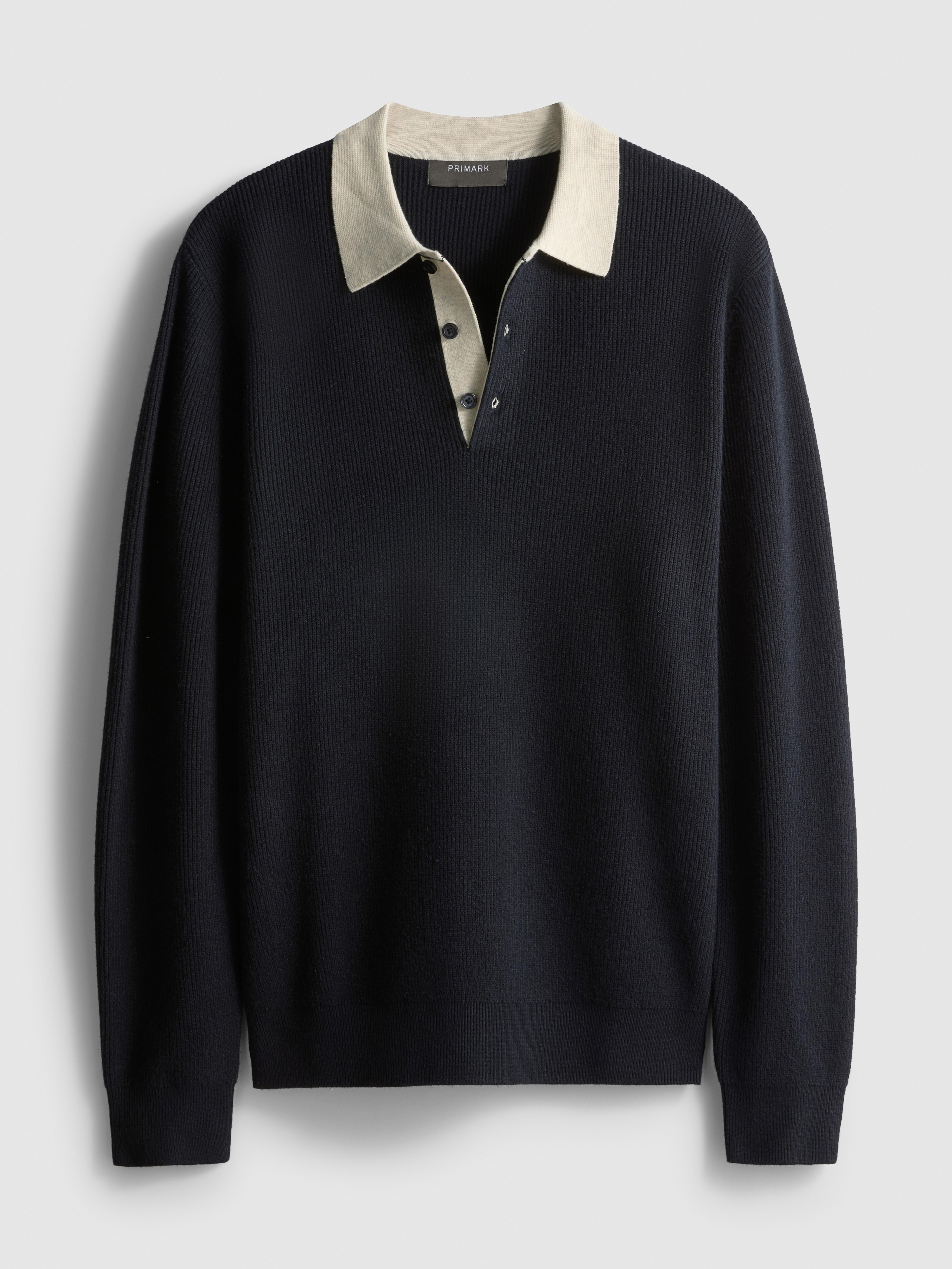 Knit Polo Sweater - Navy