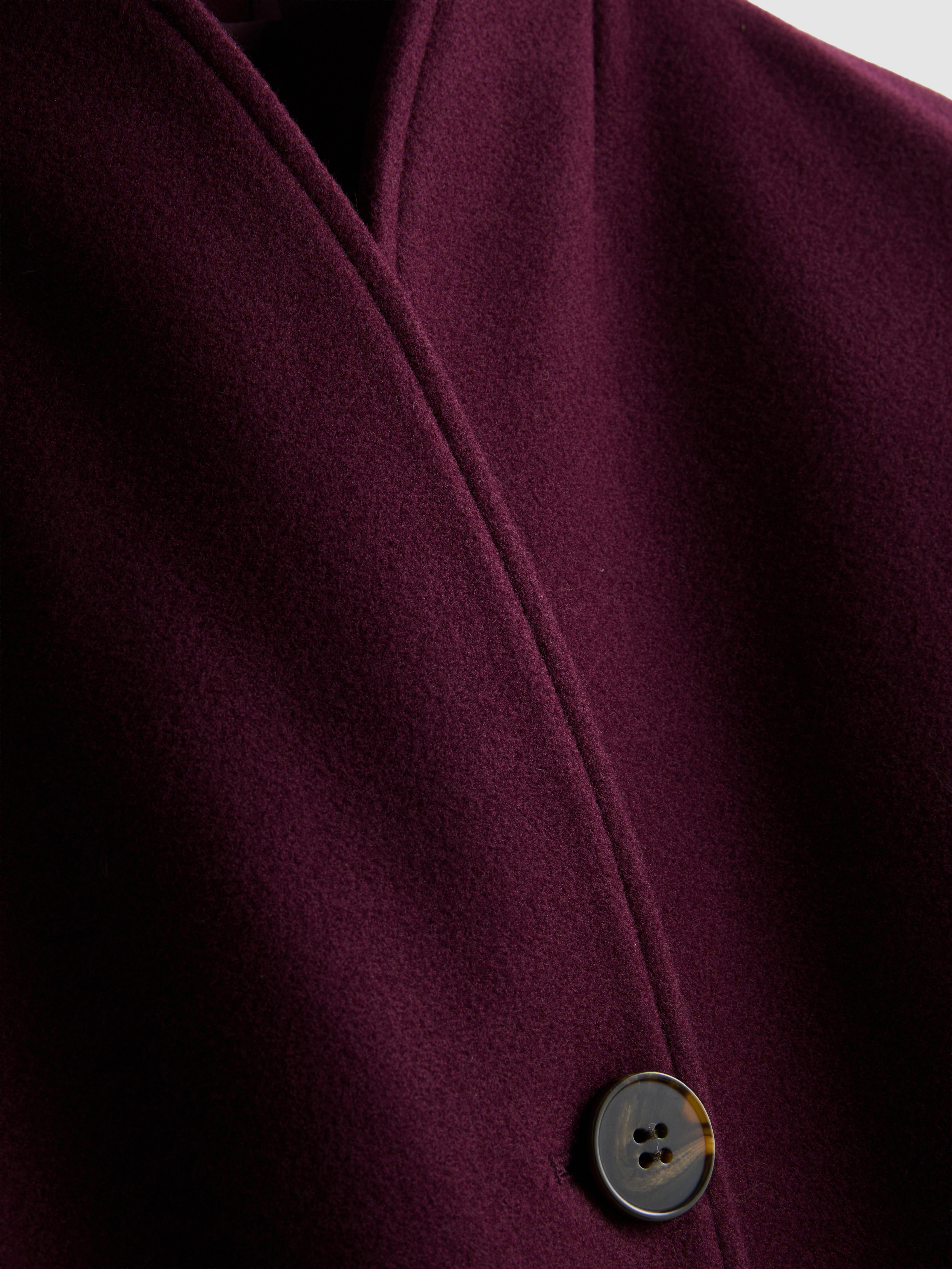 Structured Collarless Cropped Jacket - Fig