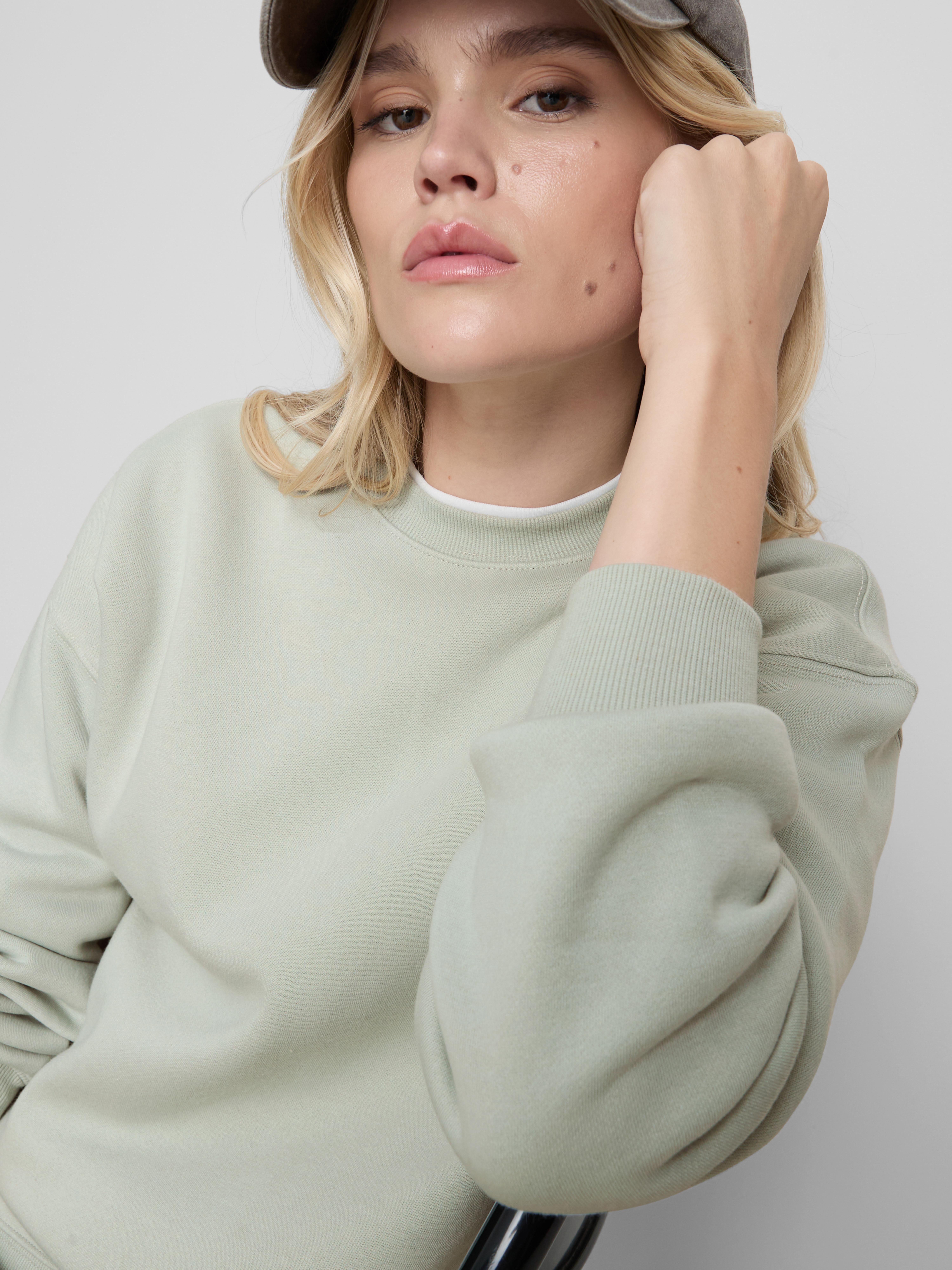 Essential Cotton Blend Sweatshirt - Light Green