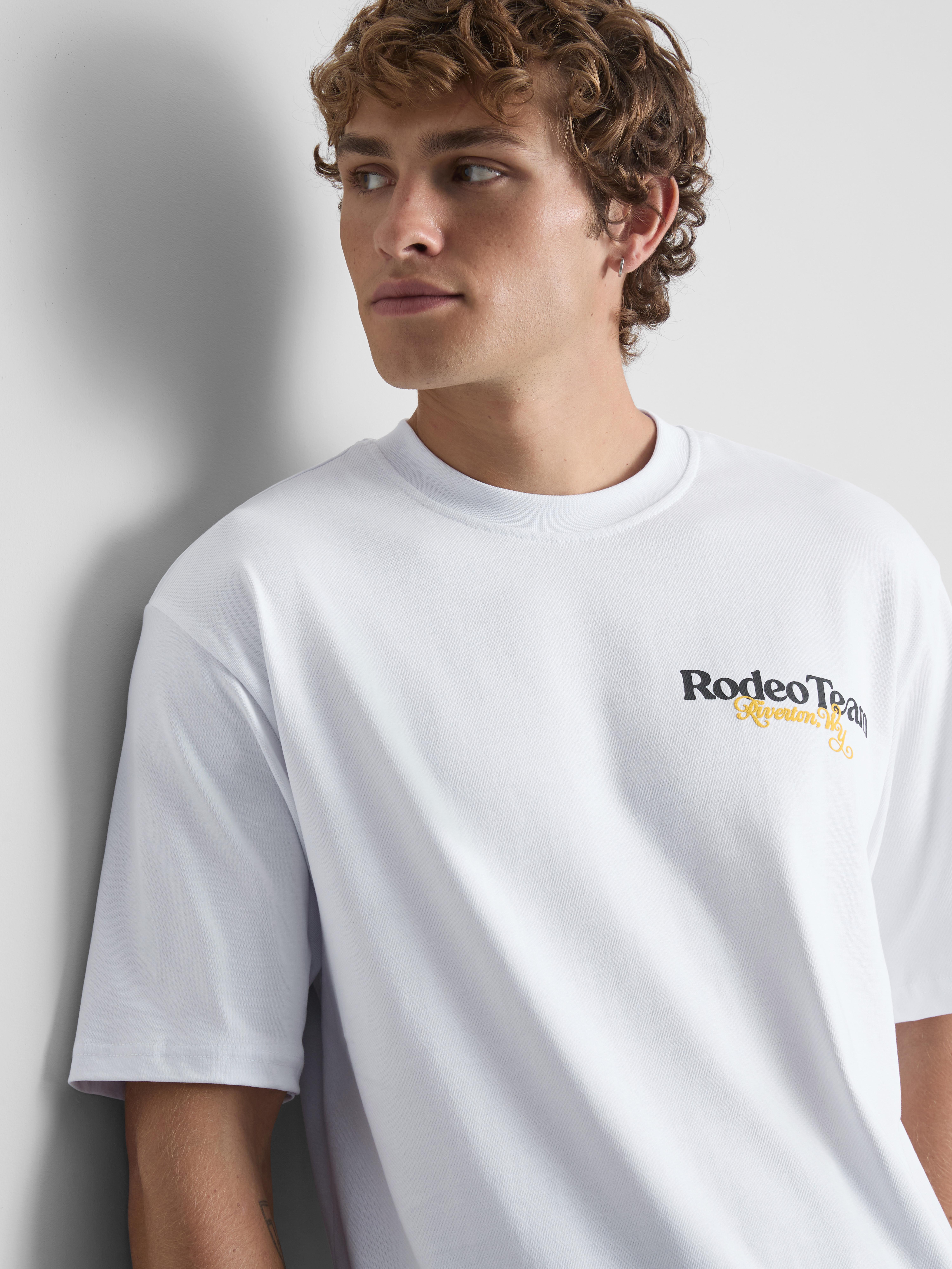 Pure Cotton Rodeo Graphic T-Shirt - White