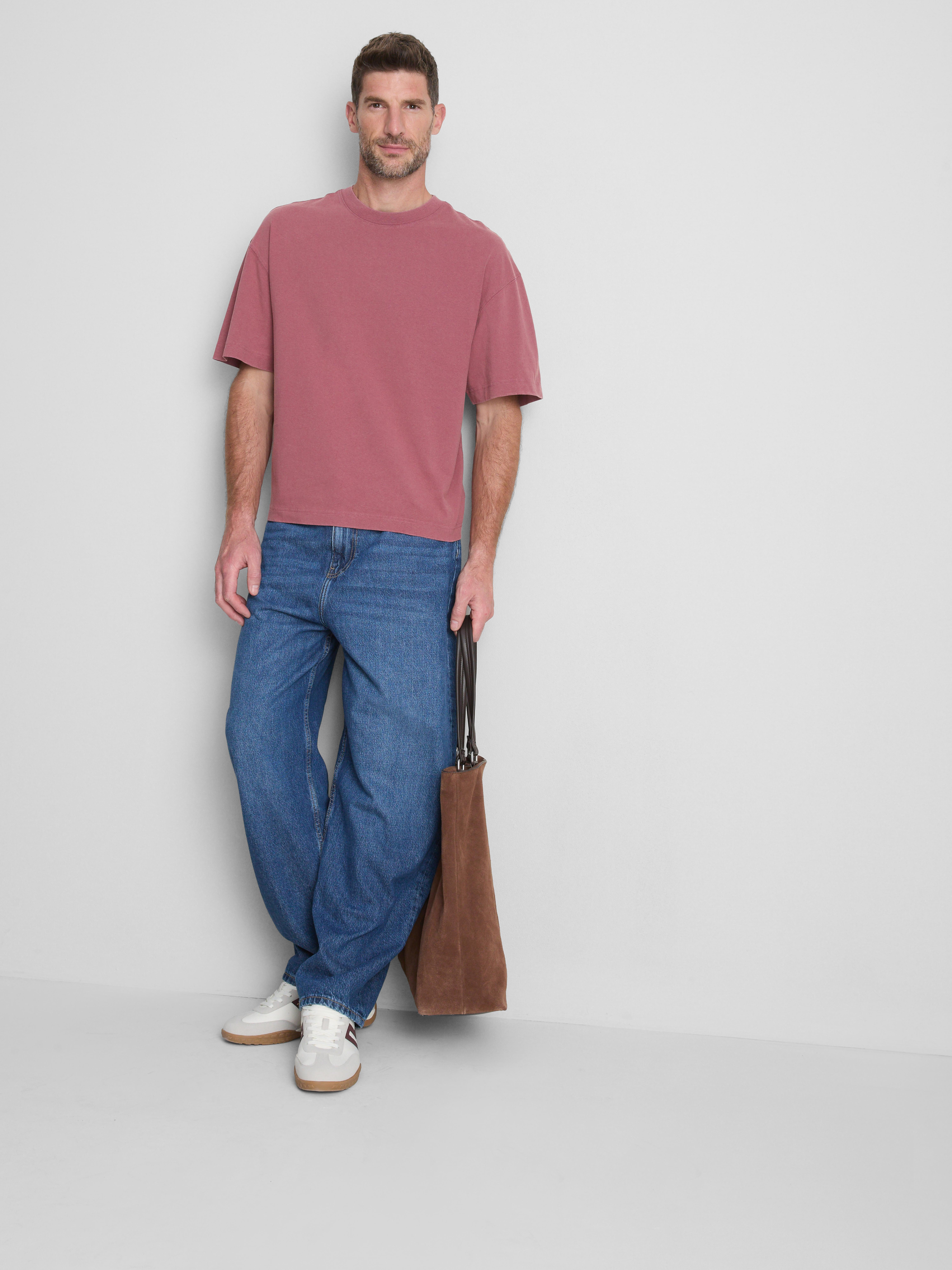Pure Cotton Boxy T-Shirt - Pink