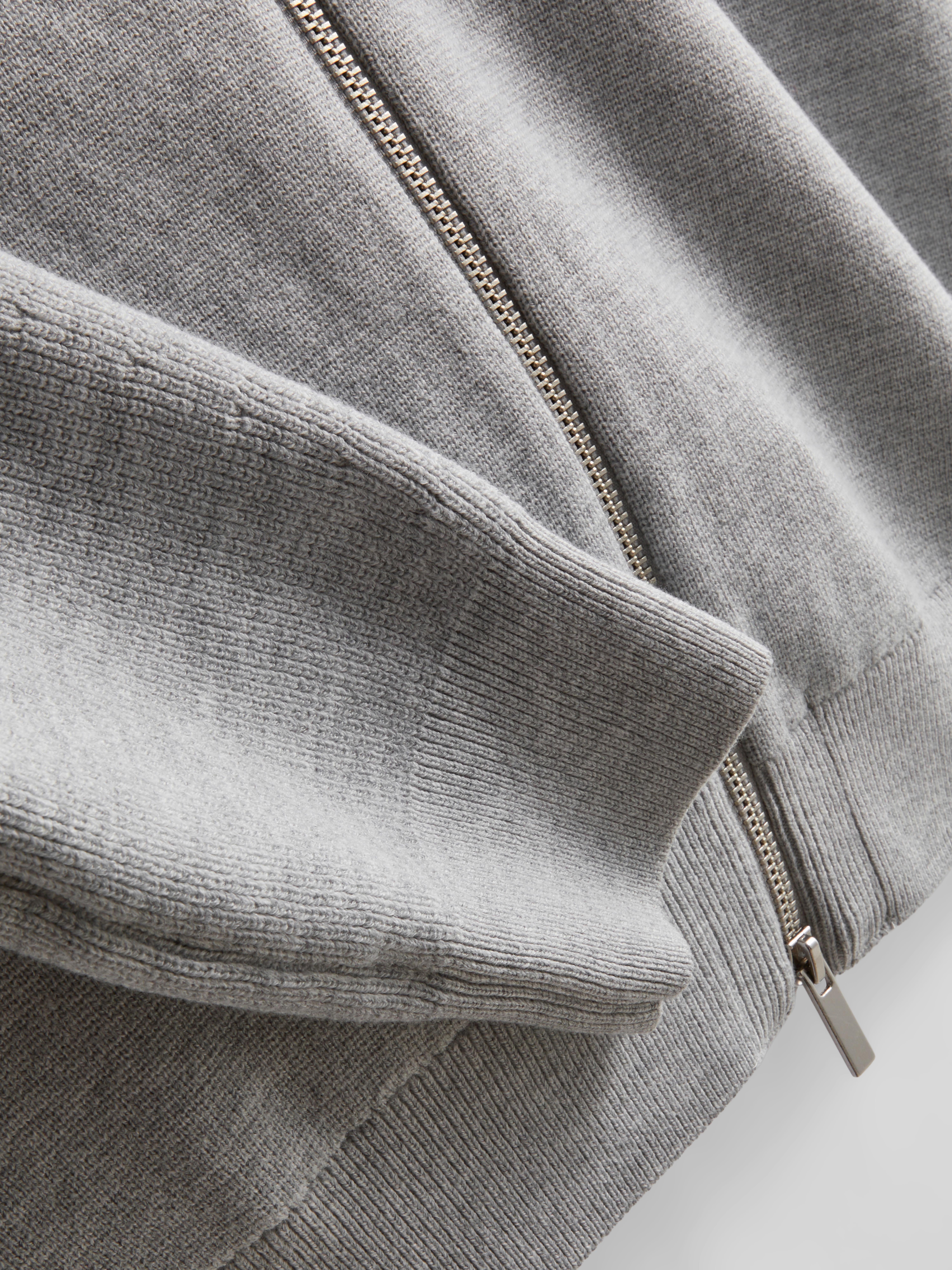 The Edit High-Neck Cardigan - Gray