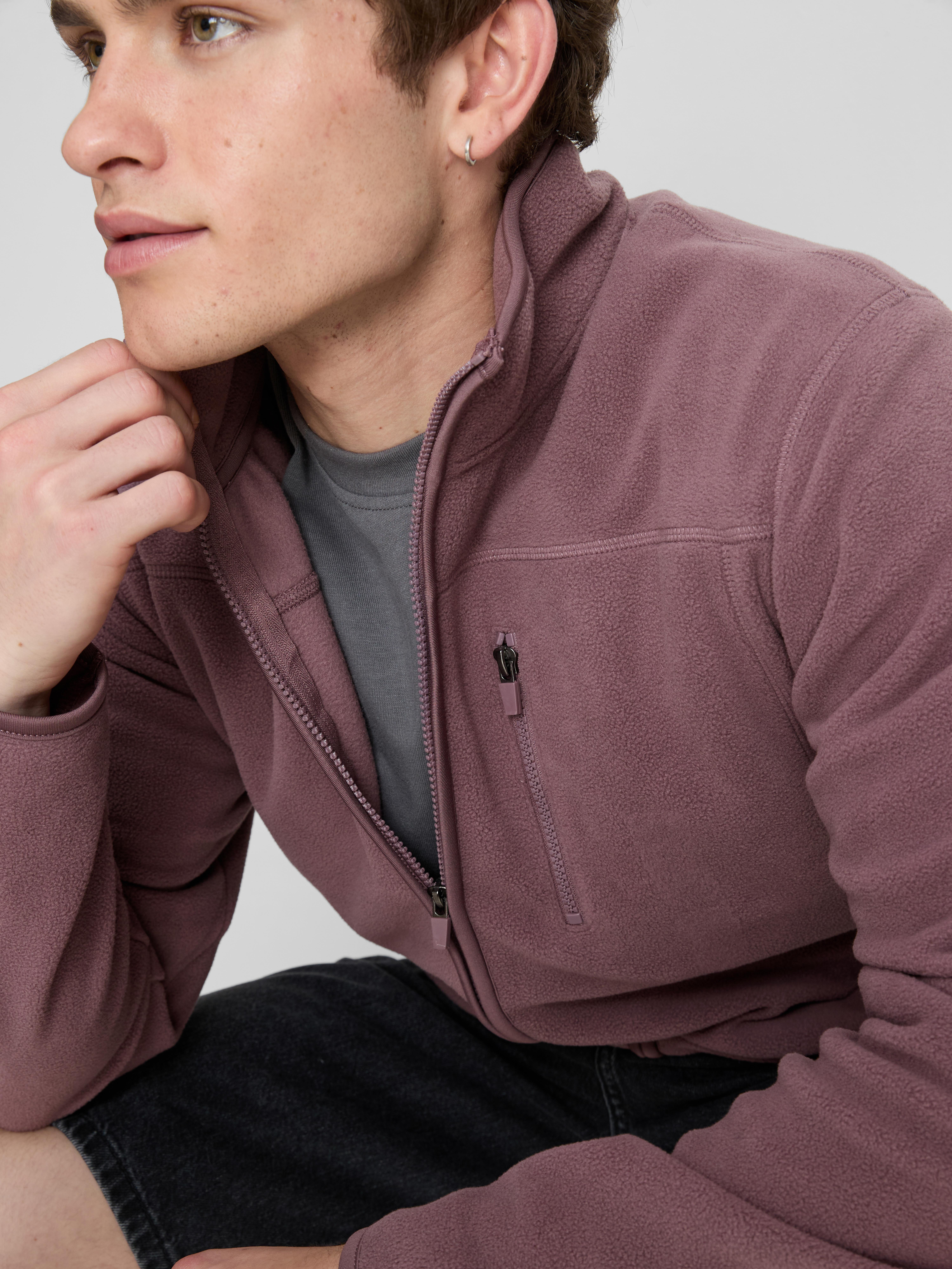 Zip-Up Fleece Jacket - Pink