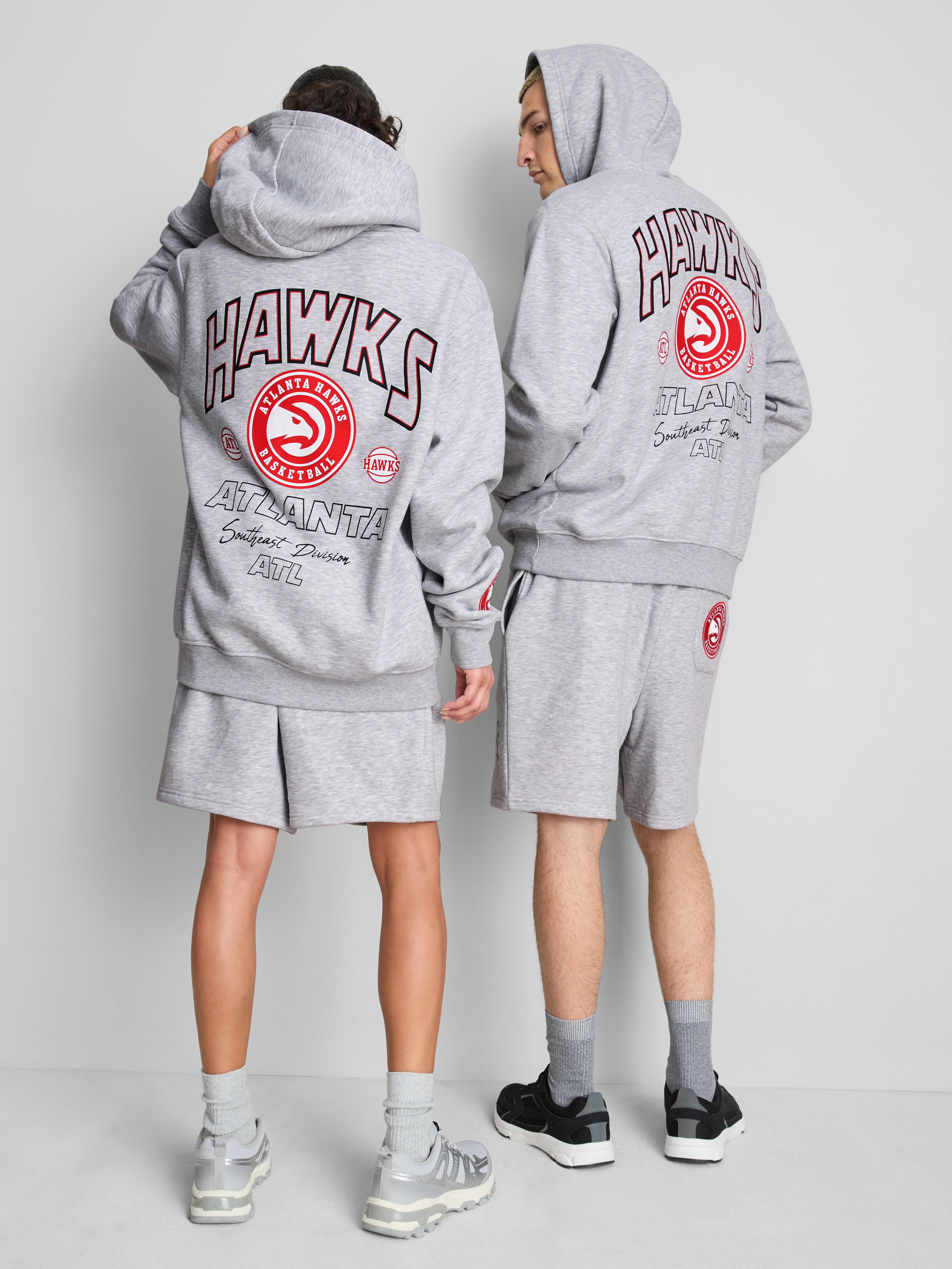 NBA Atlanta Hawks Cotton Rich Hoodie - Gray Heather
