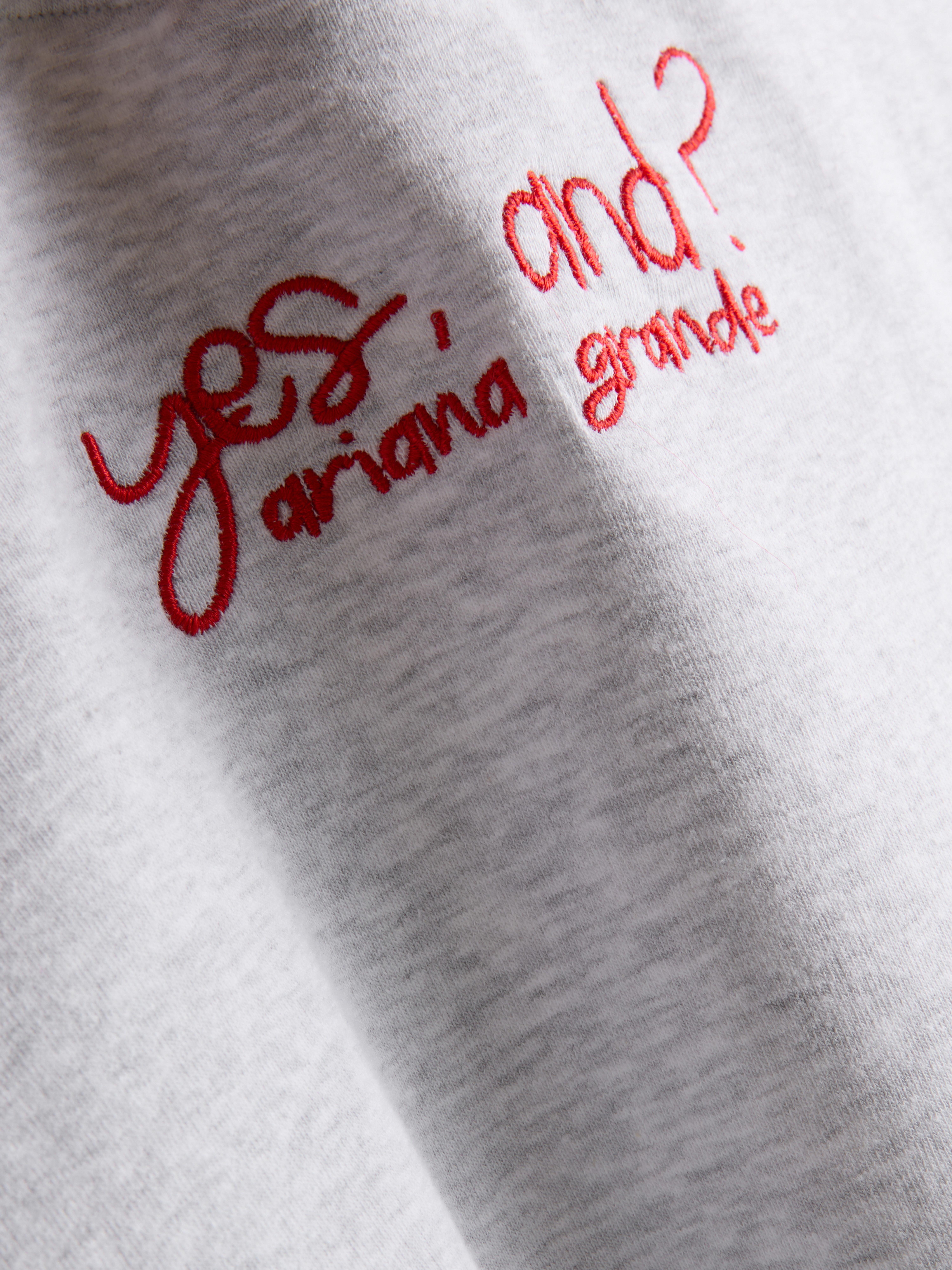 Ariana Grande Cotton-Rich Graphic Baby Tee - Gray Heather