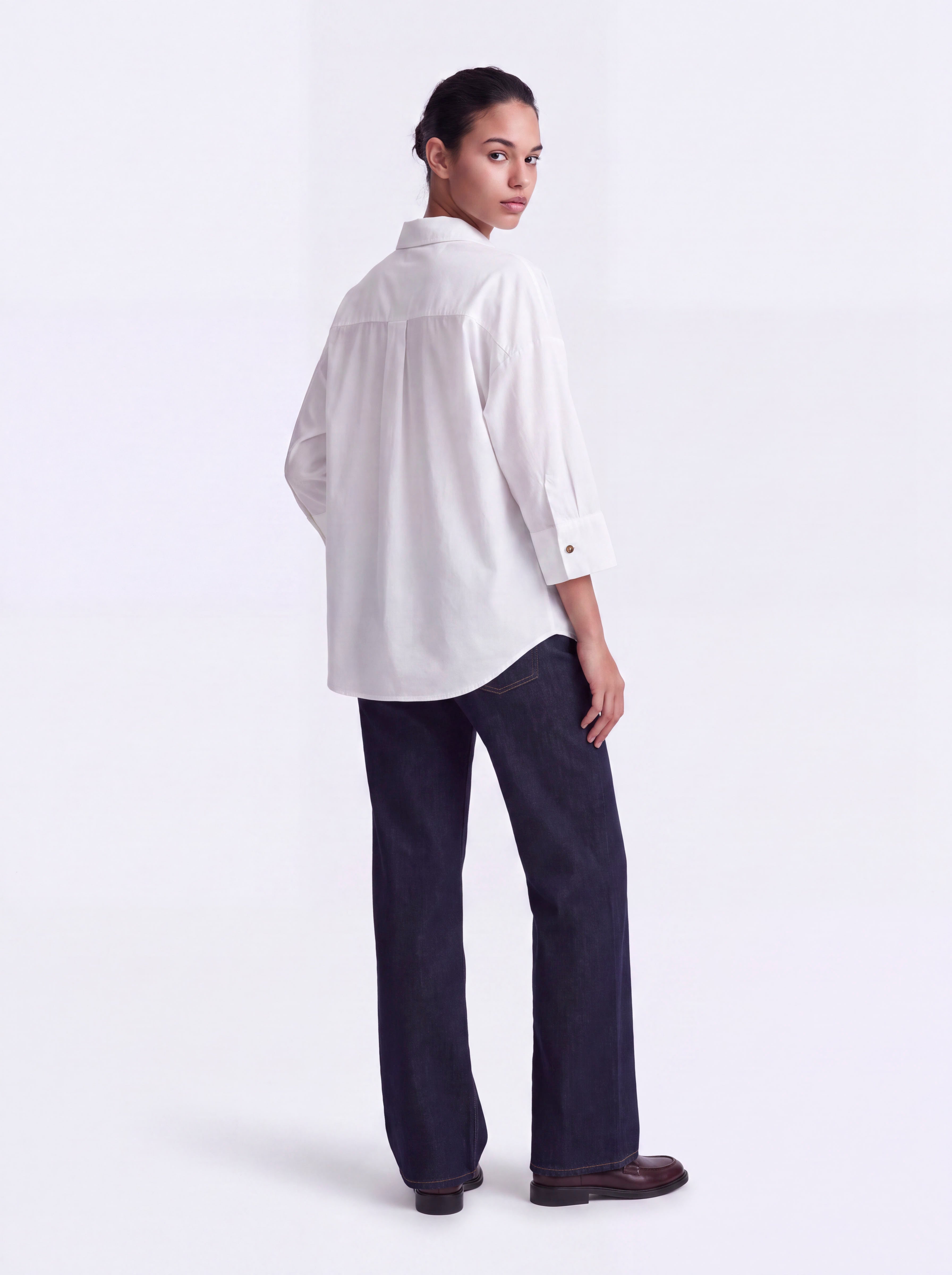 ONLMADISON High waist Wide Leg Fit Jeans Dark Blue Denim