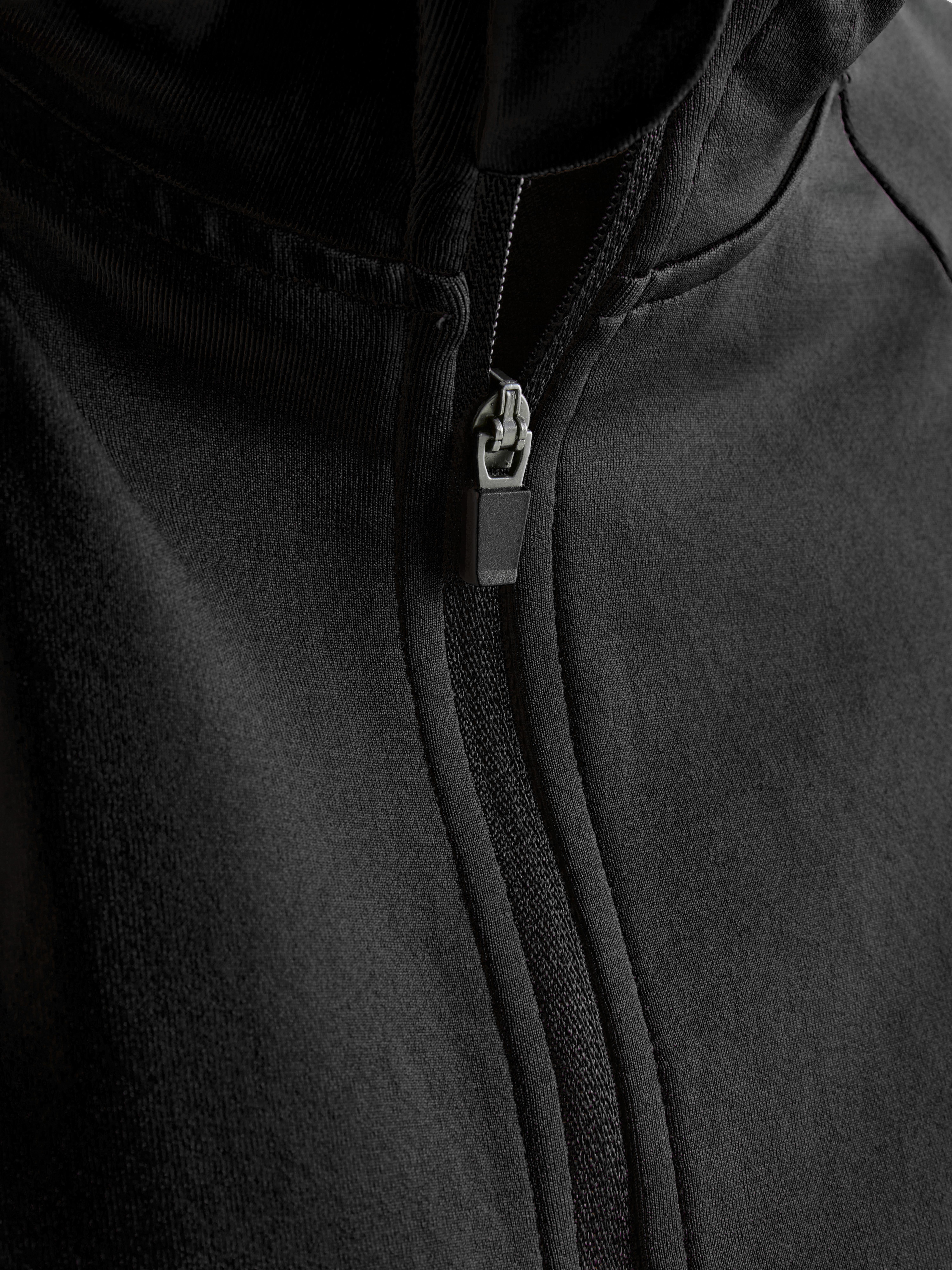 Seamless Zip Through Active Jacket - Black