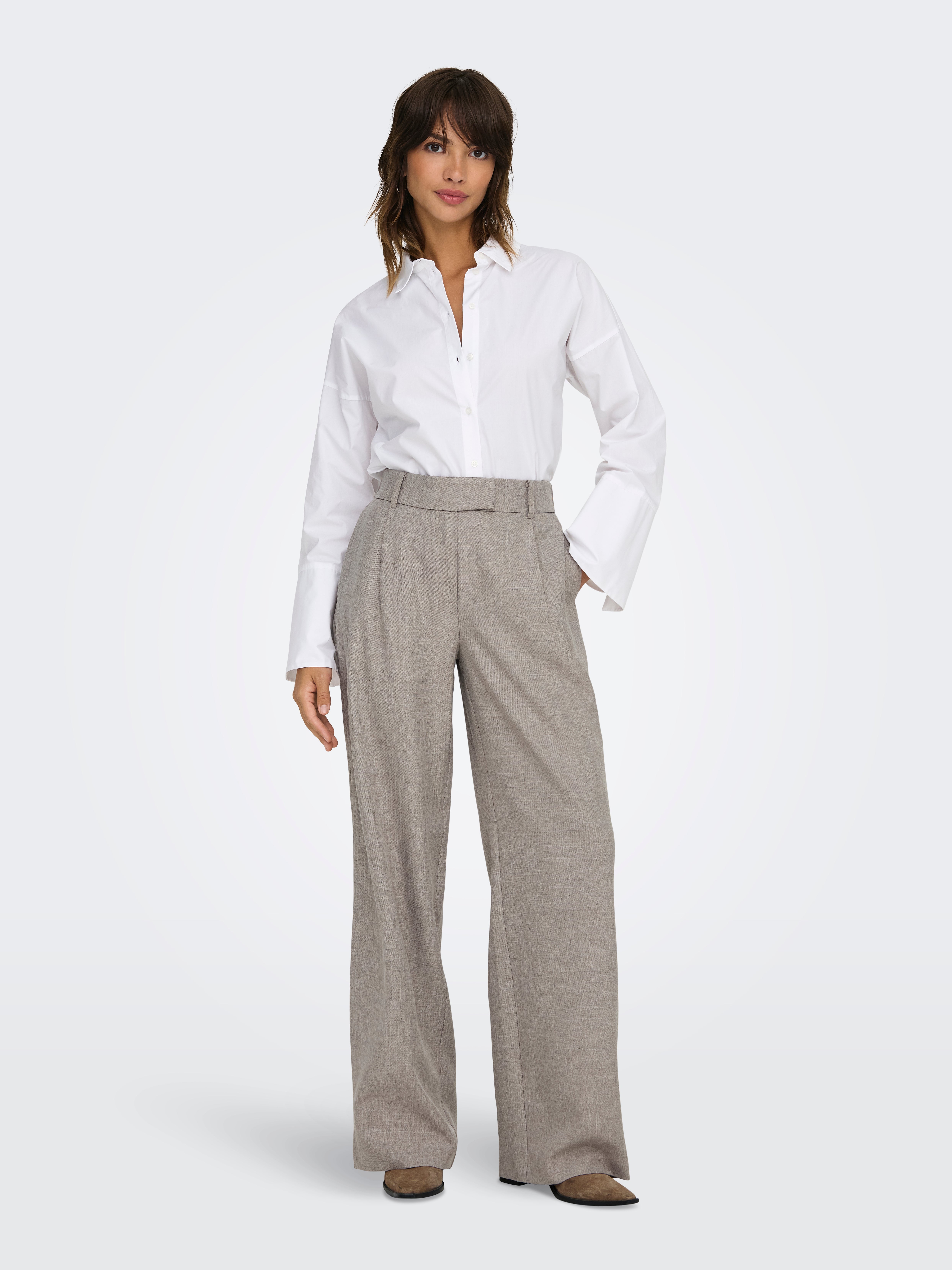 ONLLINDA Straight Fit Trousers Fungi