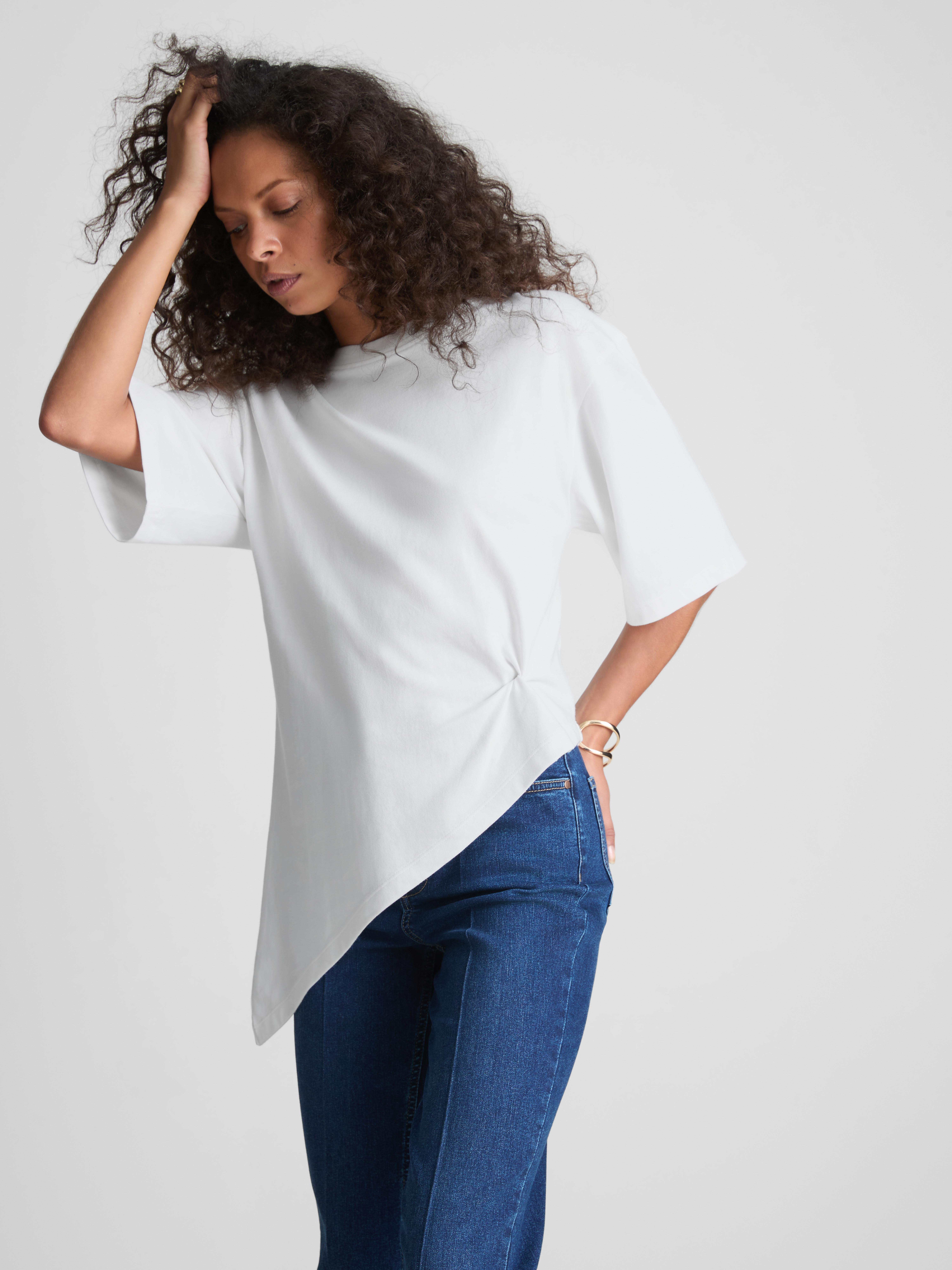 Paula Echevarría Asymmetric Knot Tee - White