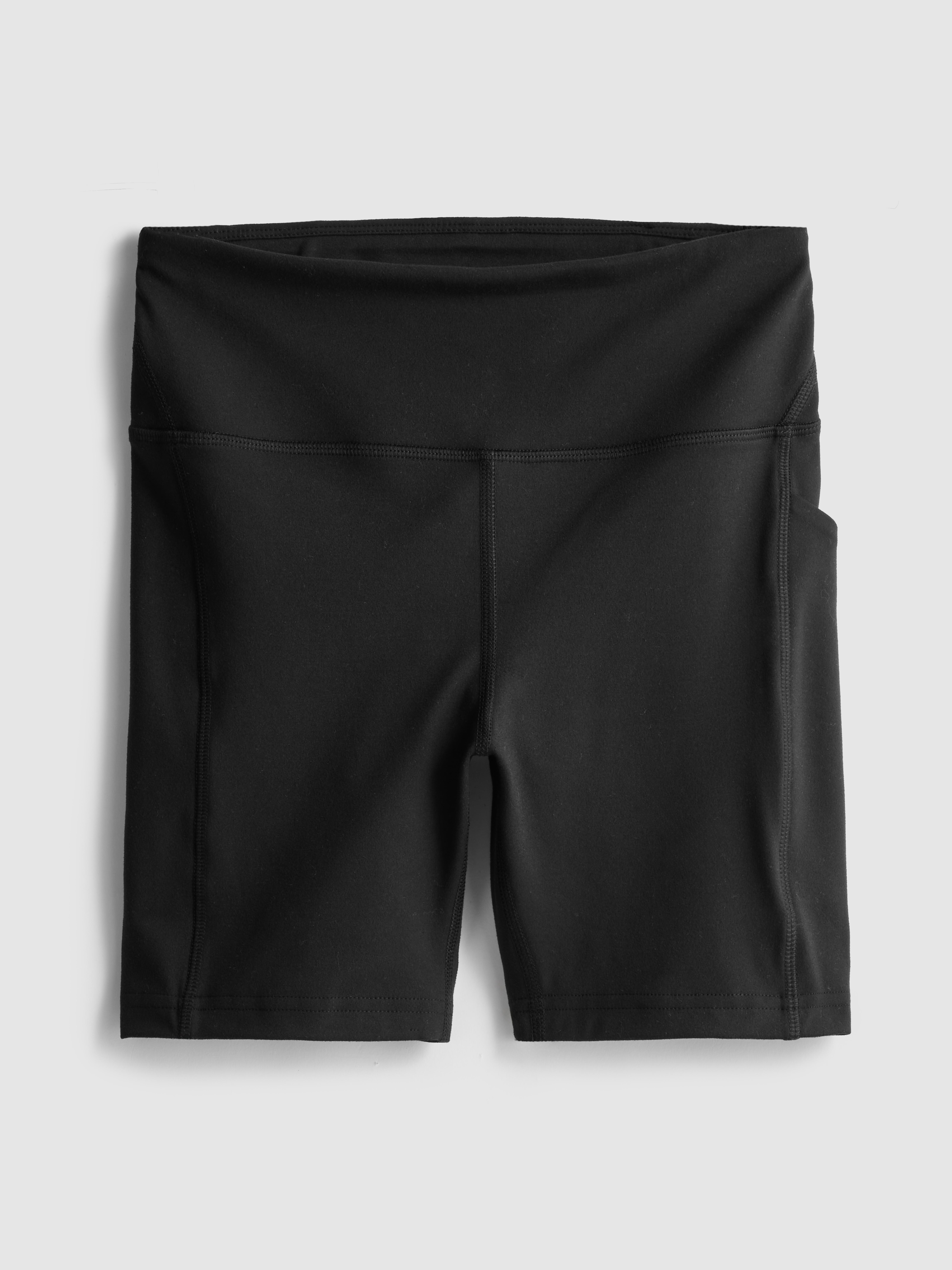 High-Waisted Smooth Support Active Yoga Shorts - Black