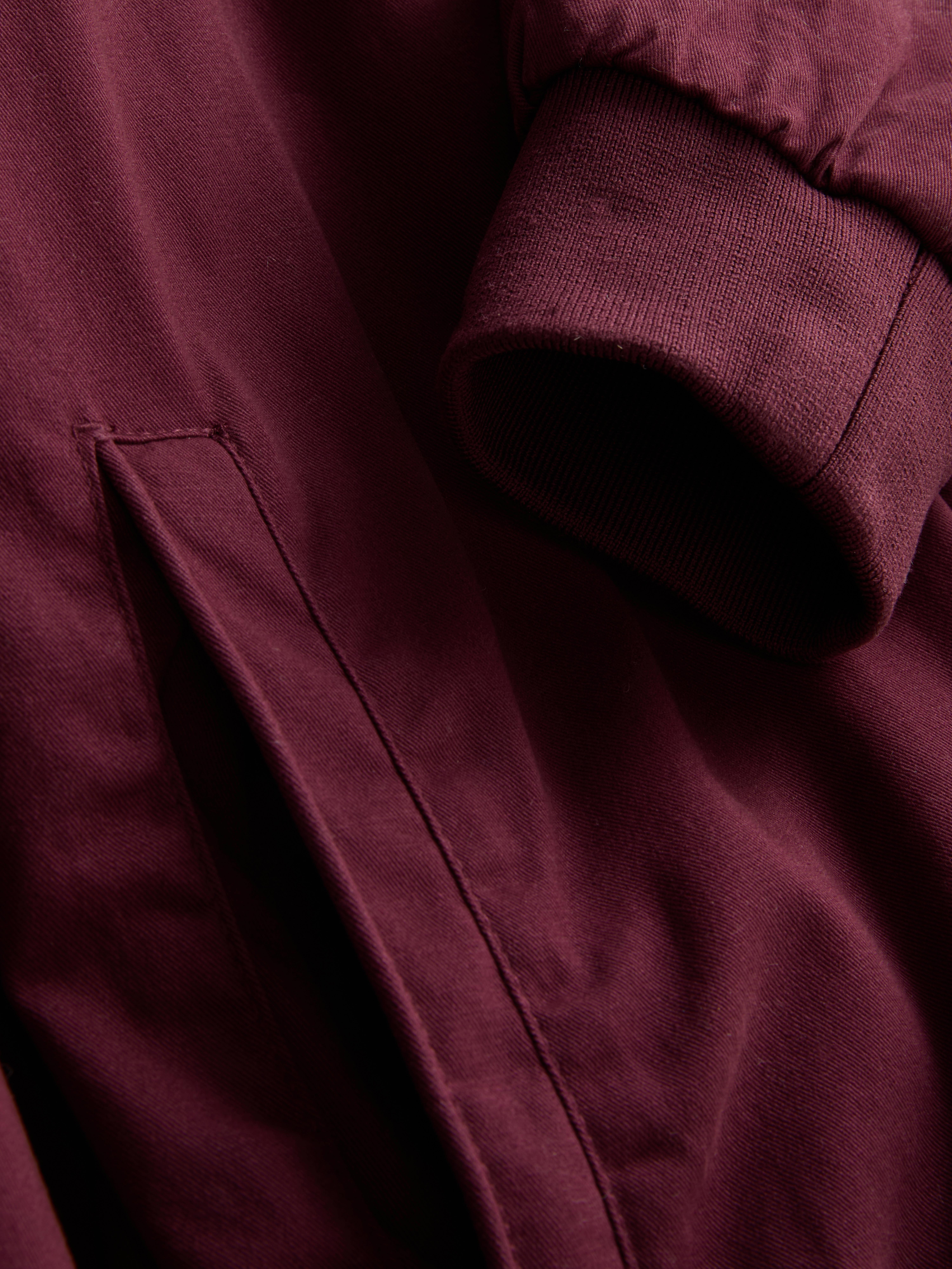 Collared Harrington Jacket - Burgundy