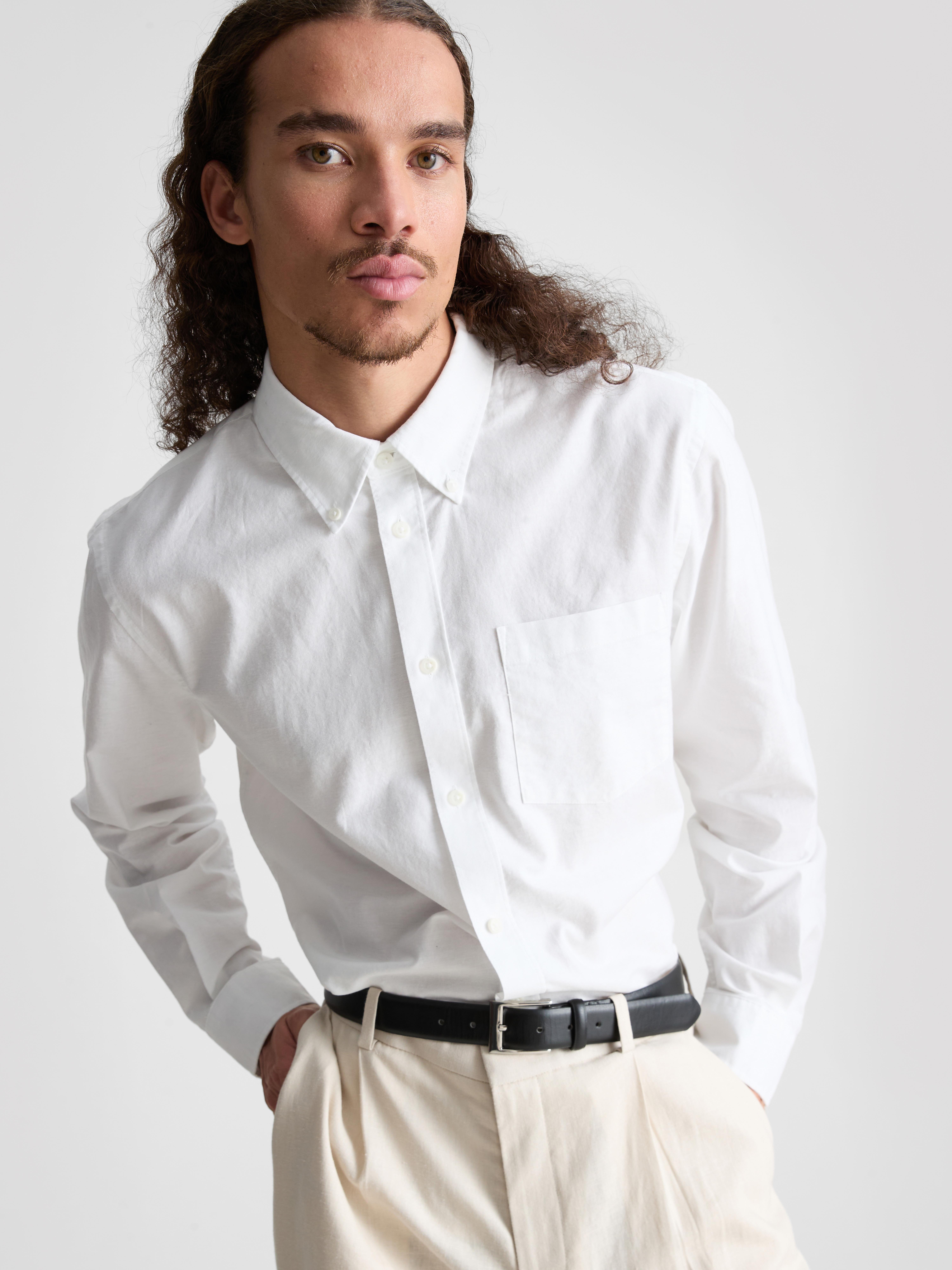 Pure Cotton Regular Fit Oxford Shirt - White
