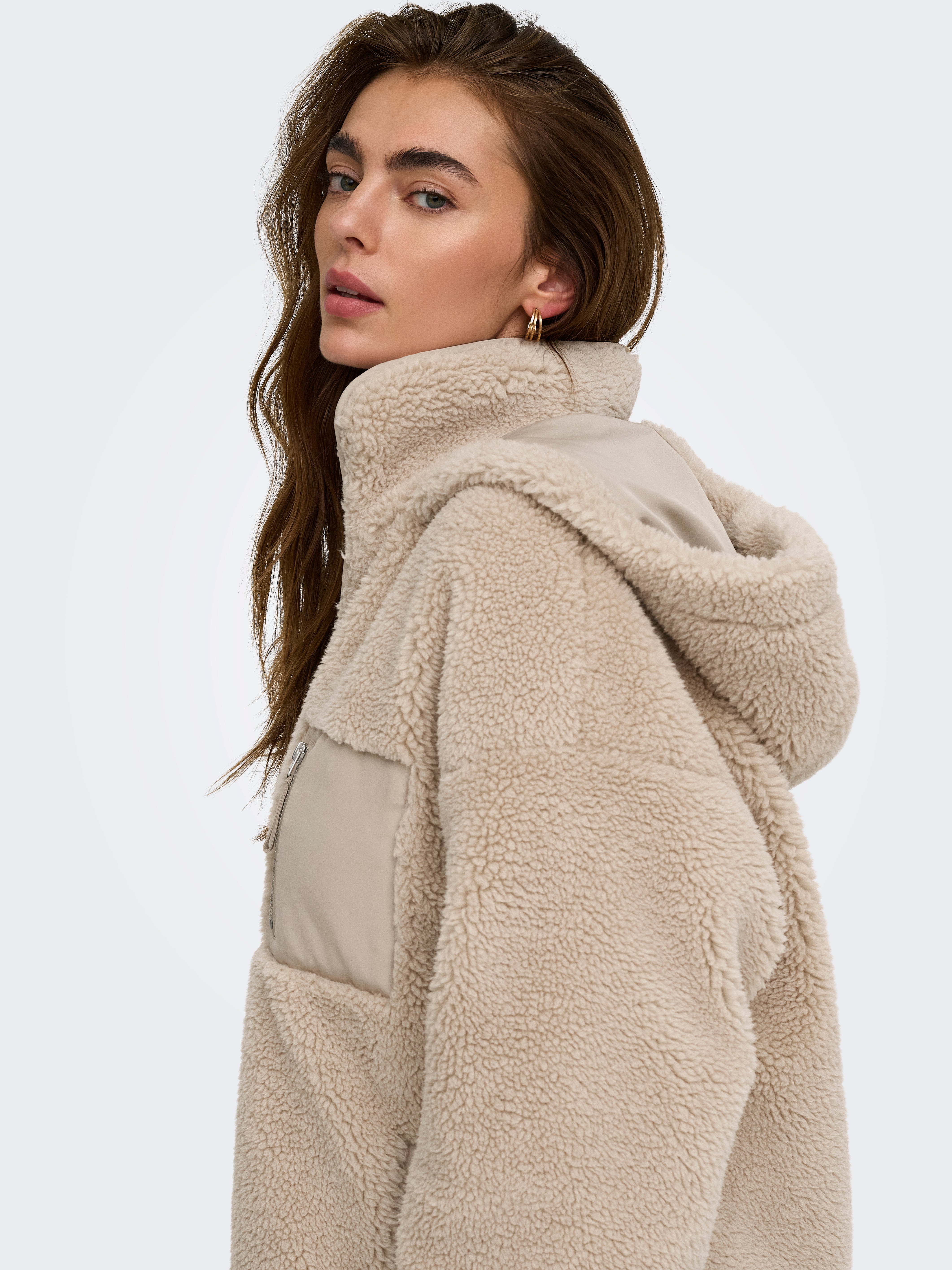 ONLSASCHA Teddy coat Cuban Sand
