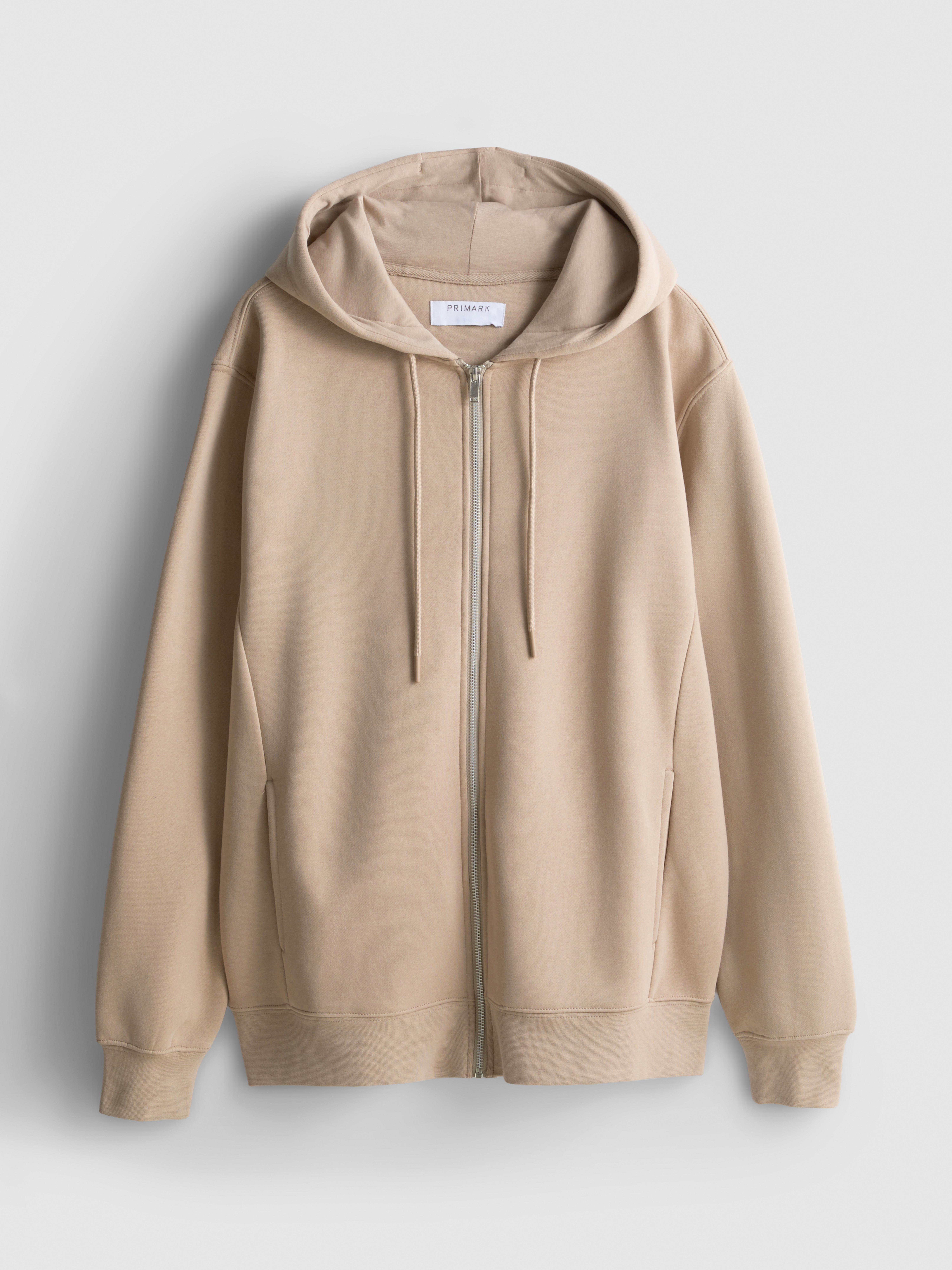 Regular-Fit Cotton-Blend Zip-Up Hoodie - Stone