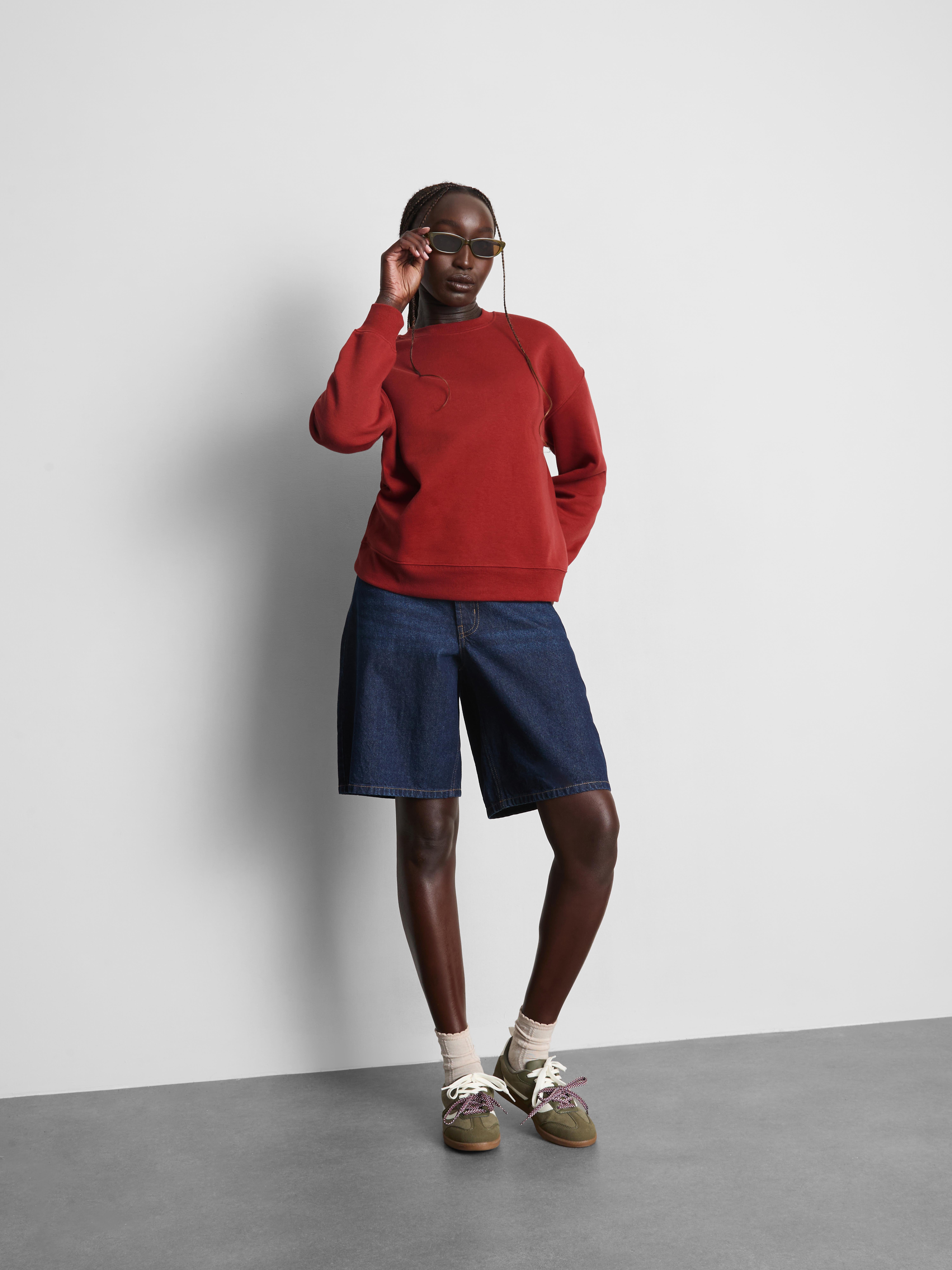 Essential Cotton Blend Sweatshirt - Burnt Orange