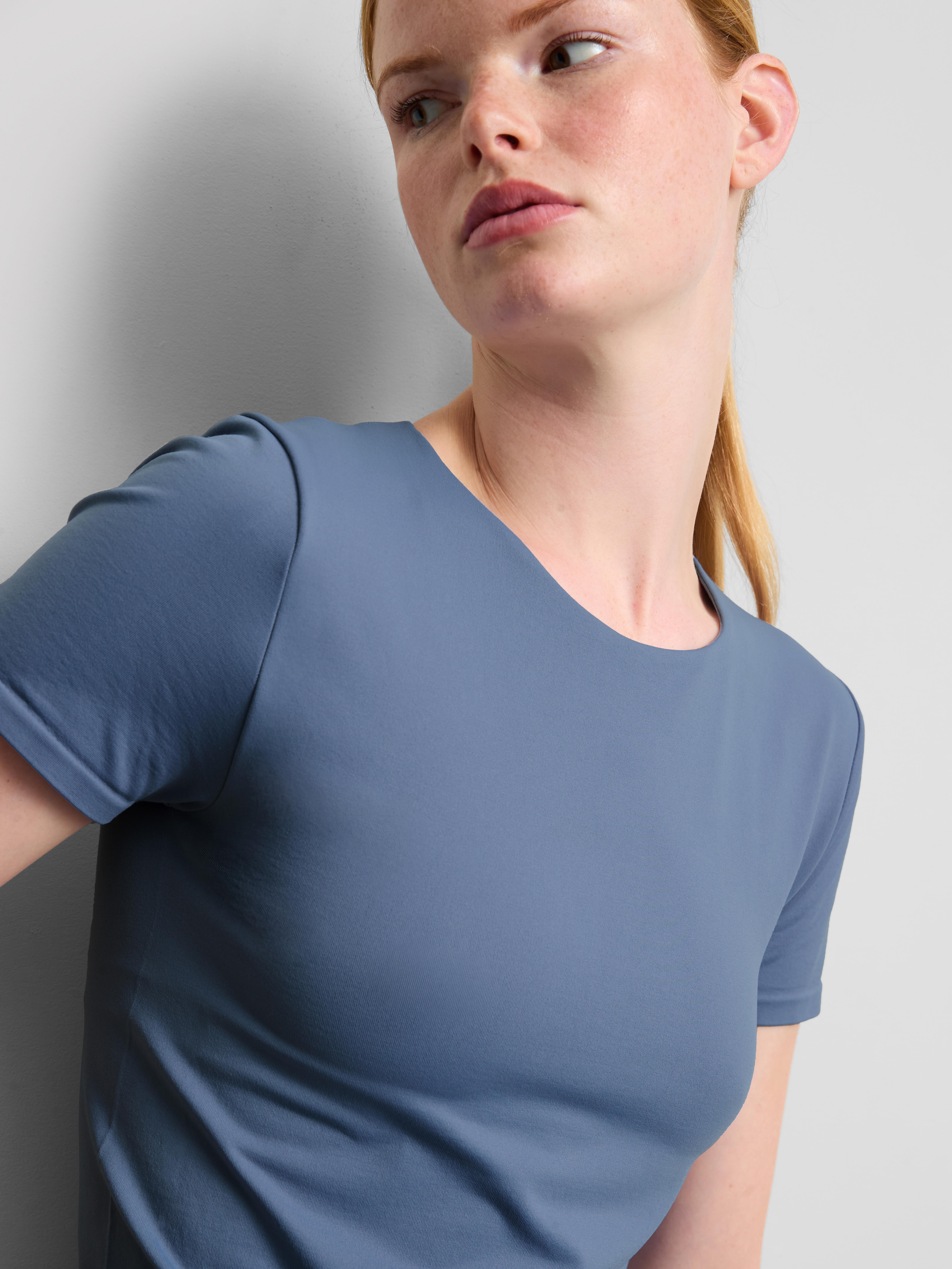 Seamless Super Soft Active Tee - Mid Blue