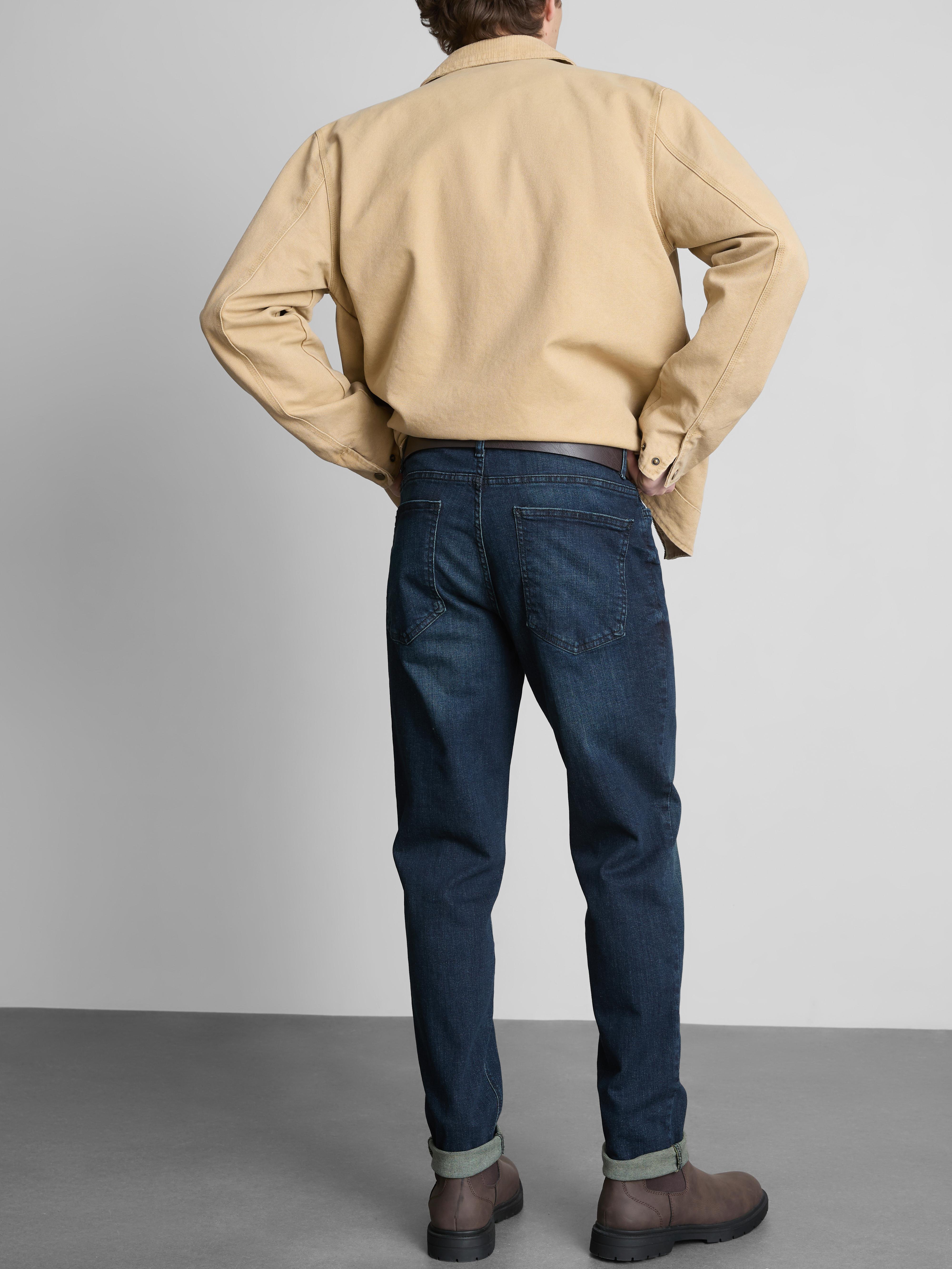 Mid-Rise Slim Fit Jeans - Dark Blue