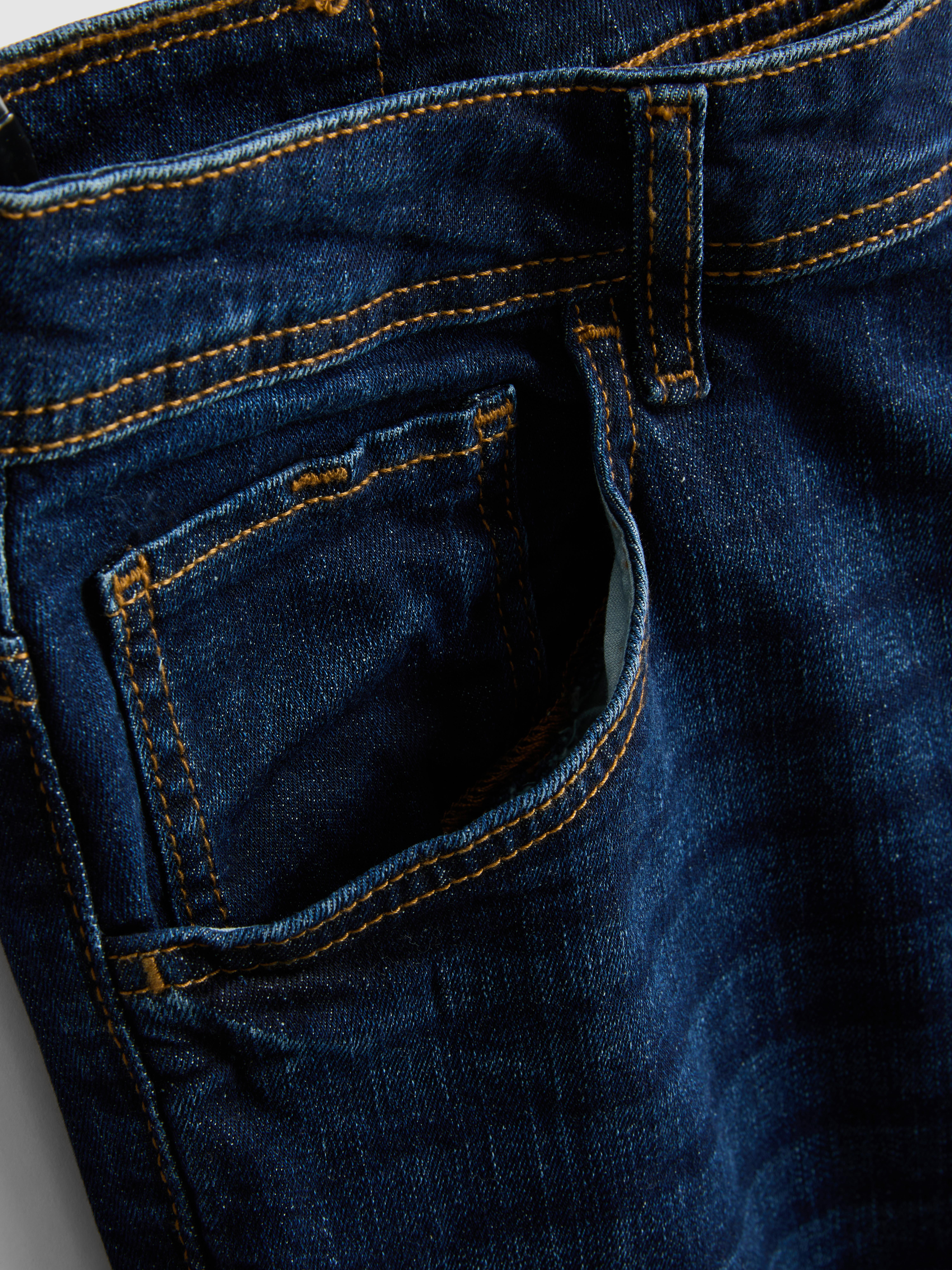 Stretch Straight Leg Jeans - Dark Blue