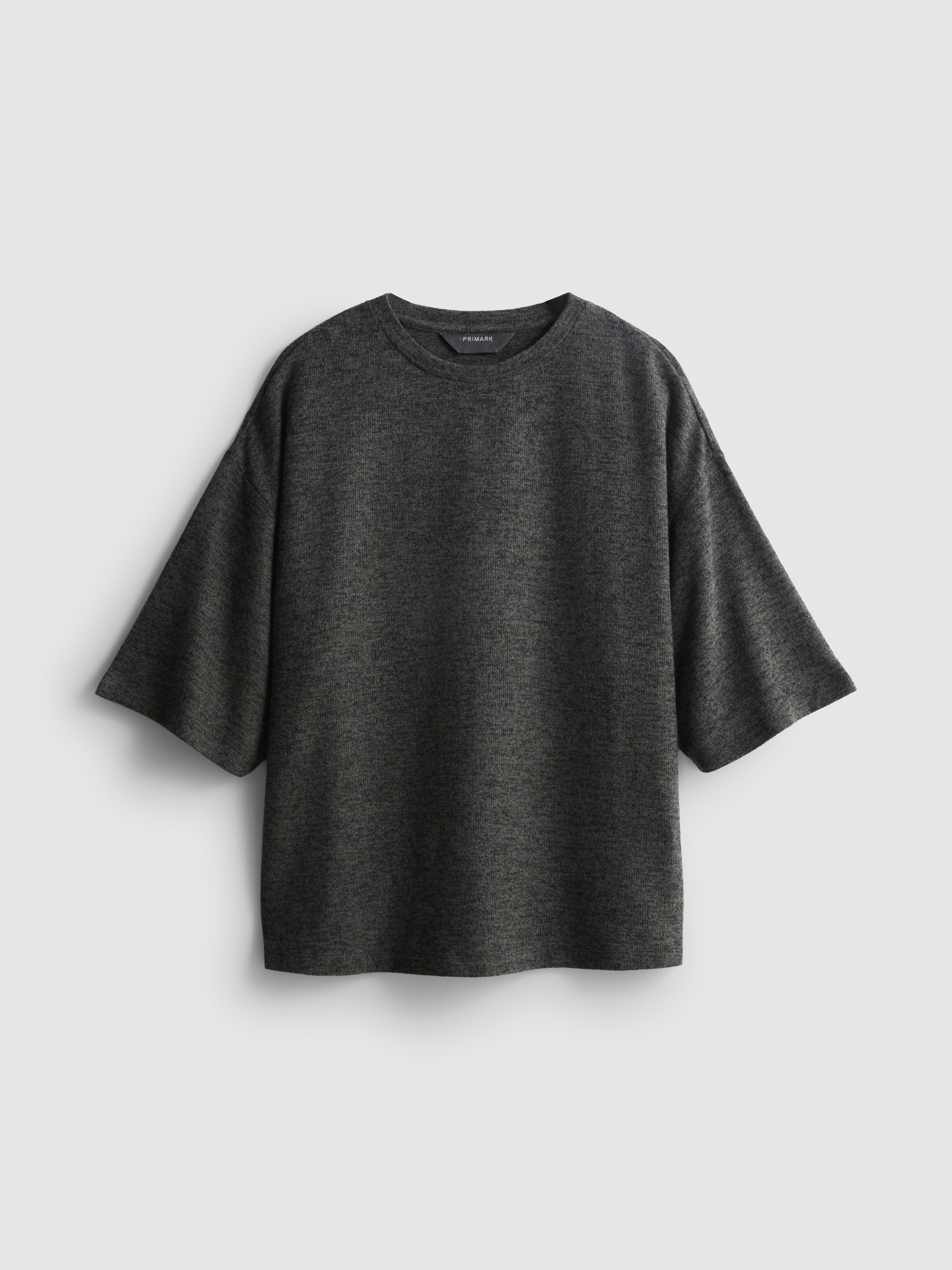 Cozy Oversized Tee - Charcoal Heather
