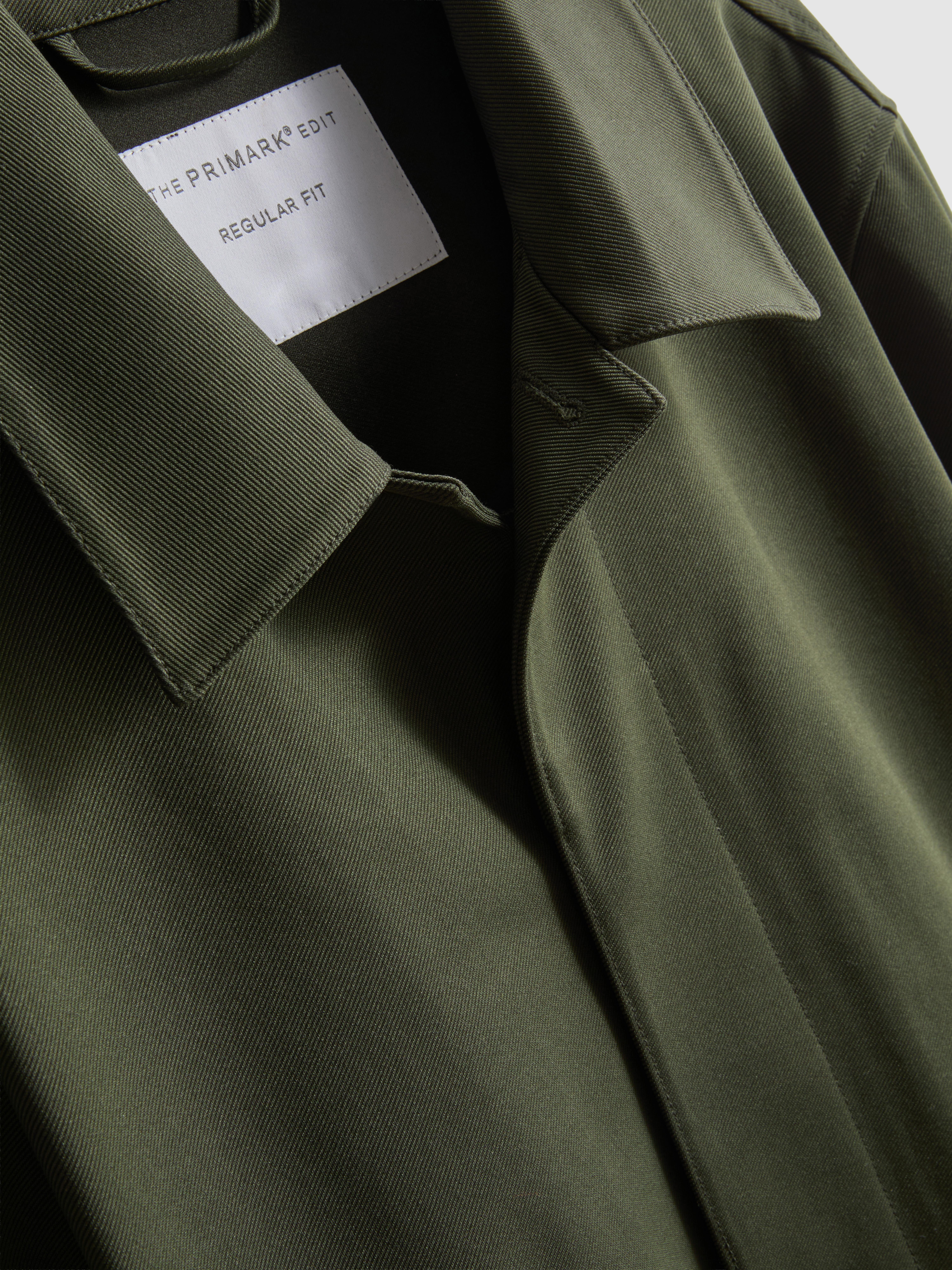 The Edit Regular Fit Collared Jacket - Olive