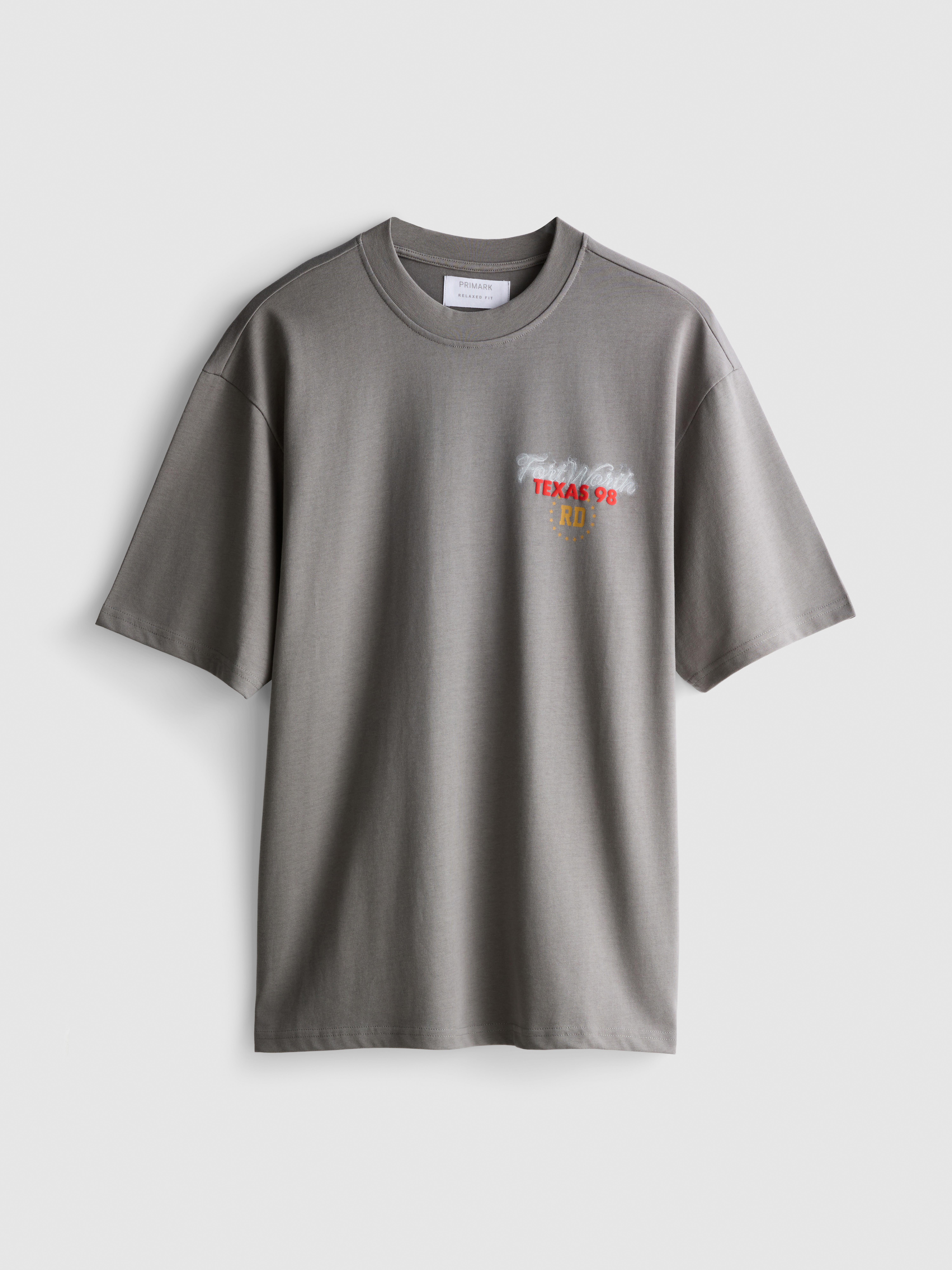 Pure Cotton Texas 98 Graphic T-Shirt - Gray