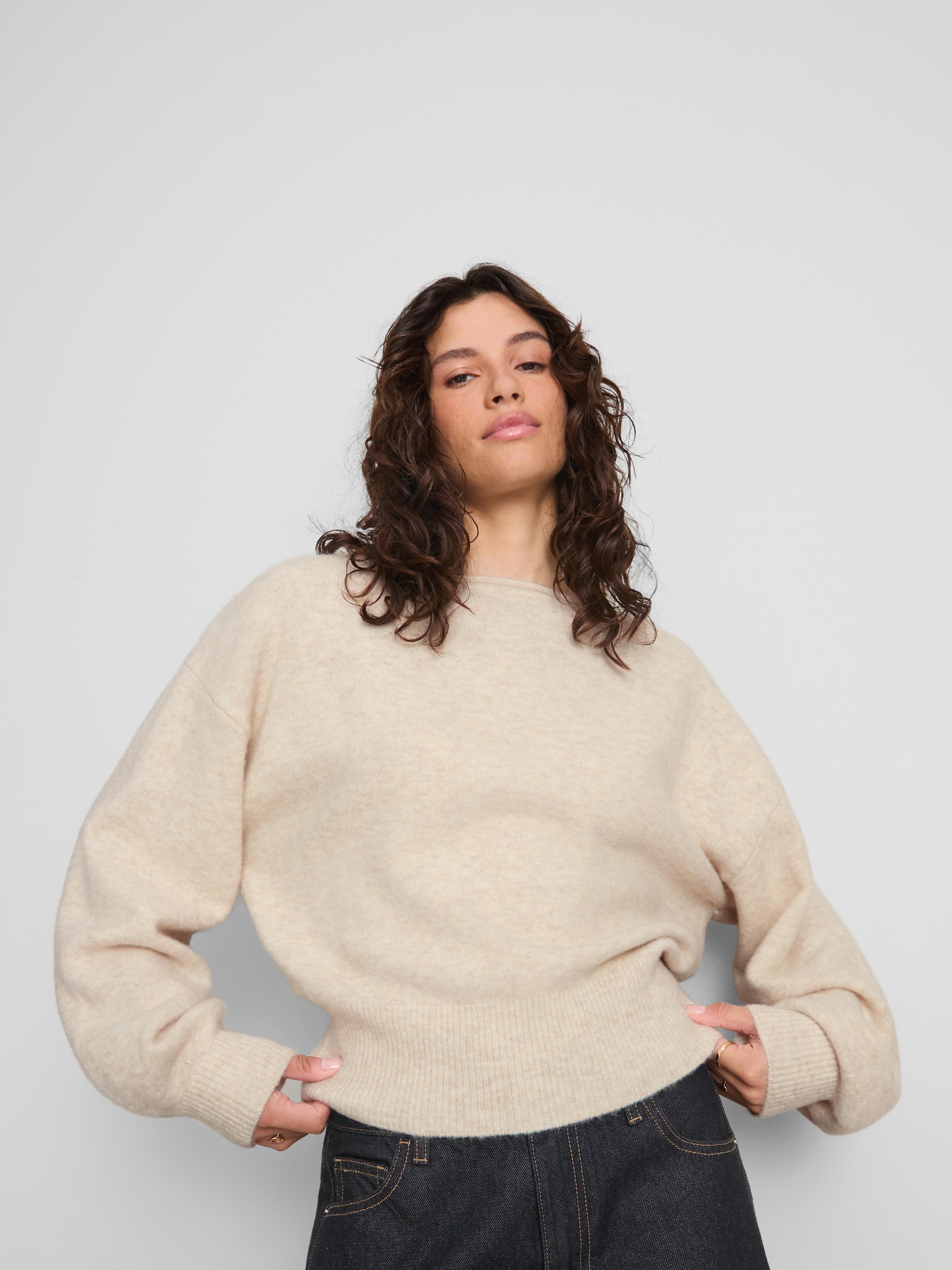 The Primark Scene | Off The Shoulder Knitted Sweater - Cream
