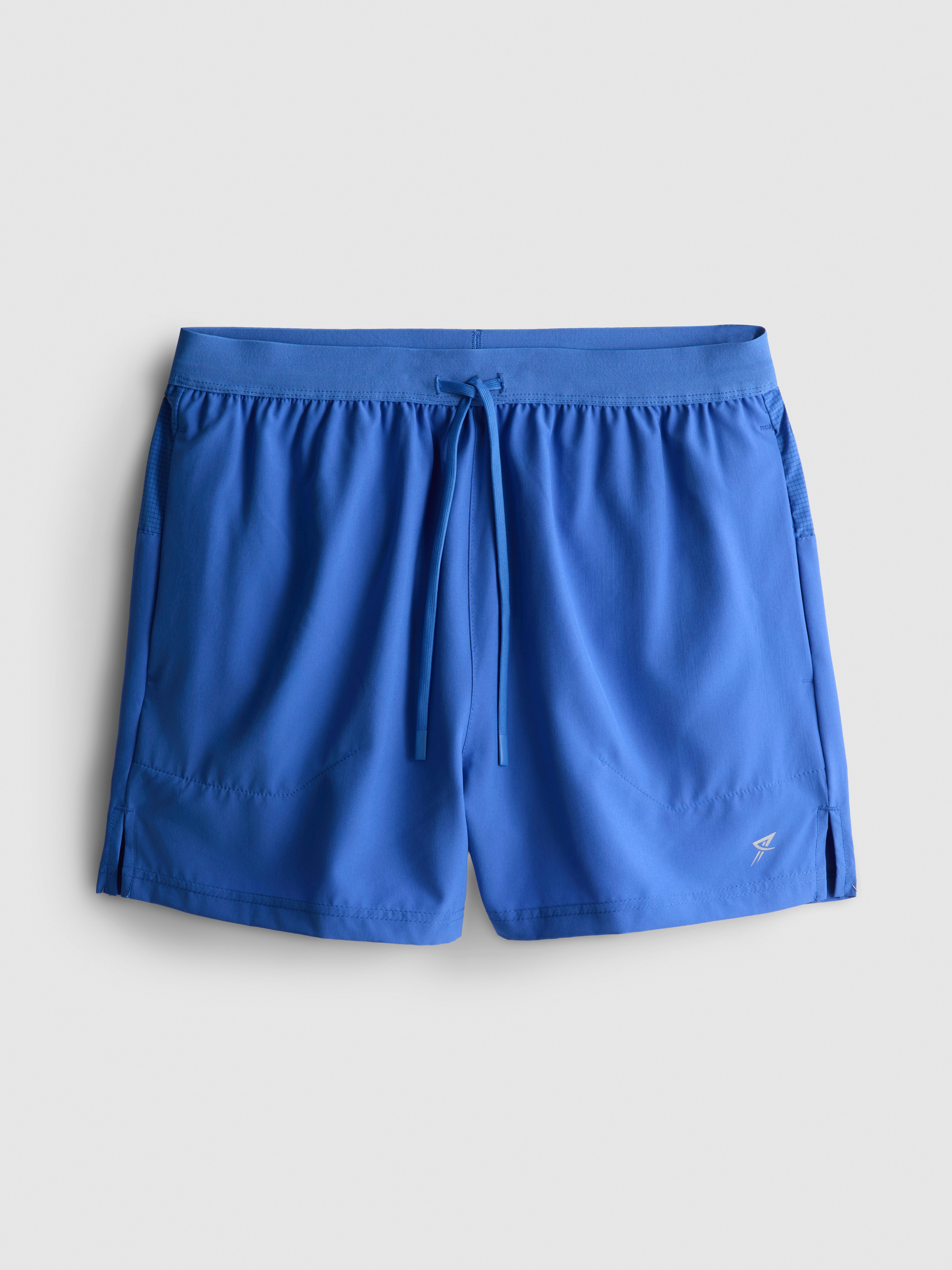 Drawstring Running Shorts - Bright Blue