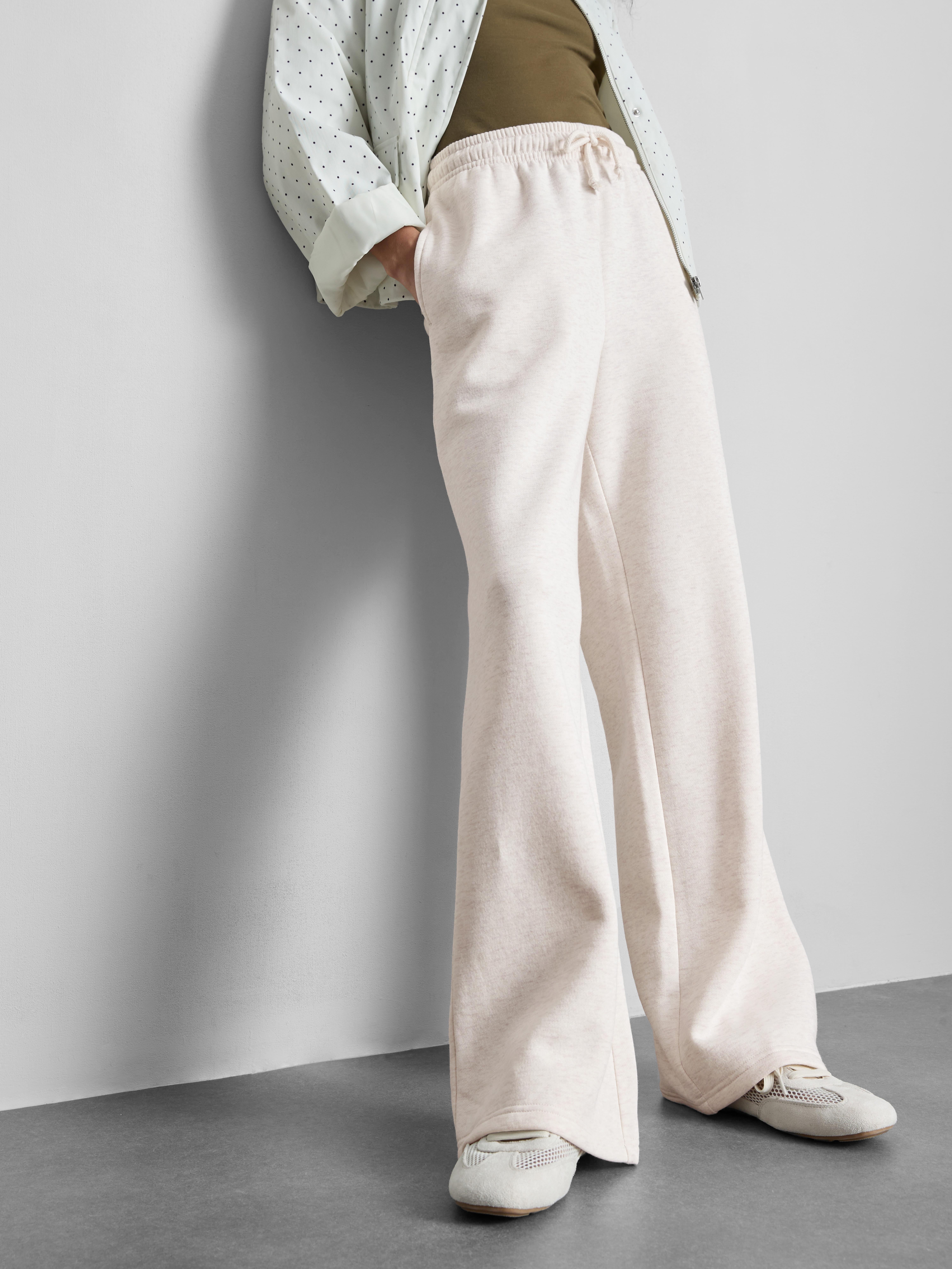Cotton-Blend Straight-Leg Joggers - Oatmeal