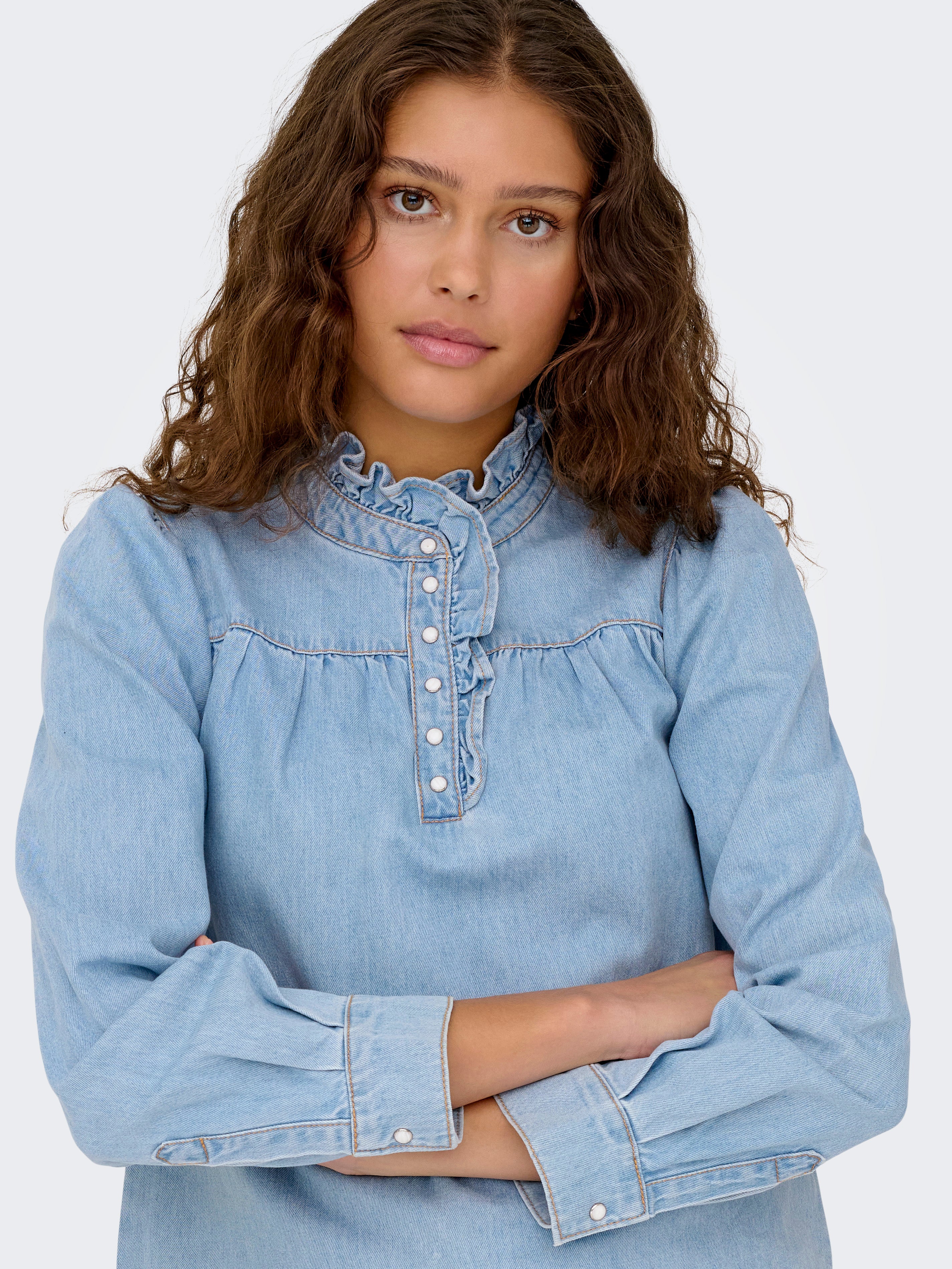 ONLLUCIA Denim shirt Light Blue Denim