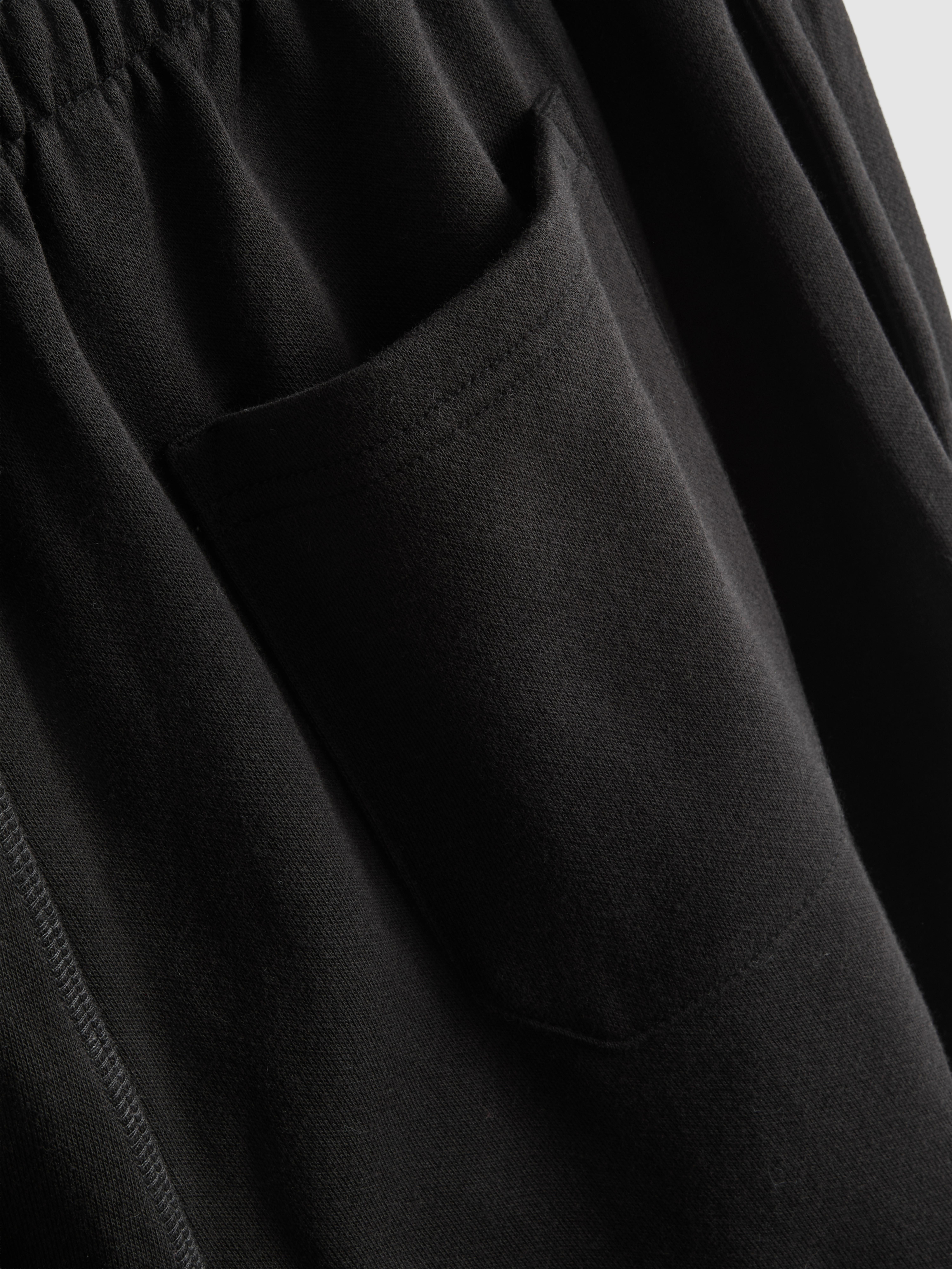 Cotton Rich Straight Leg Sweatpants - Black