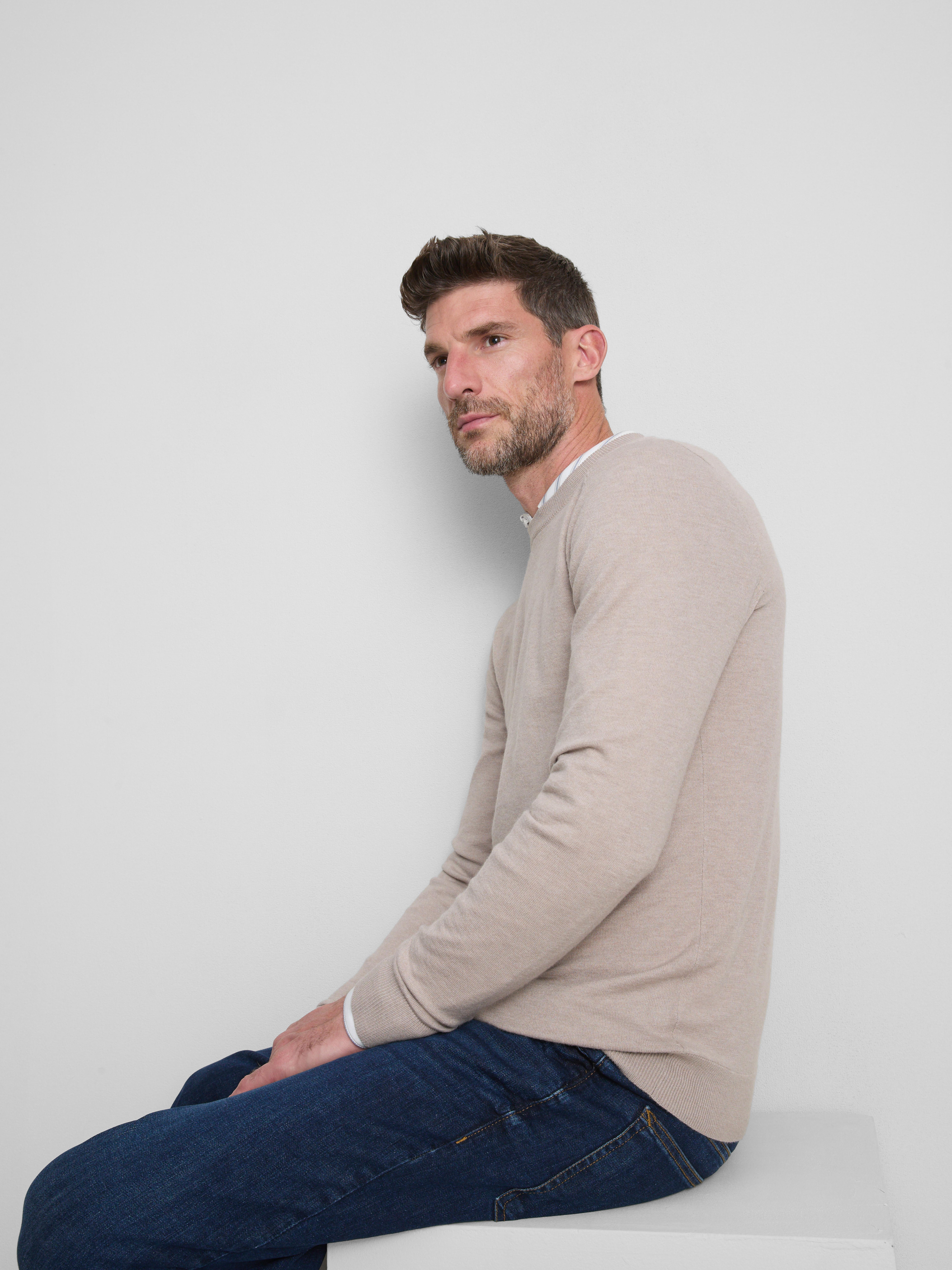 Crew Neck Sweater - Natural