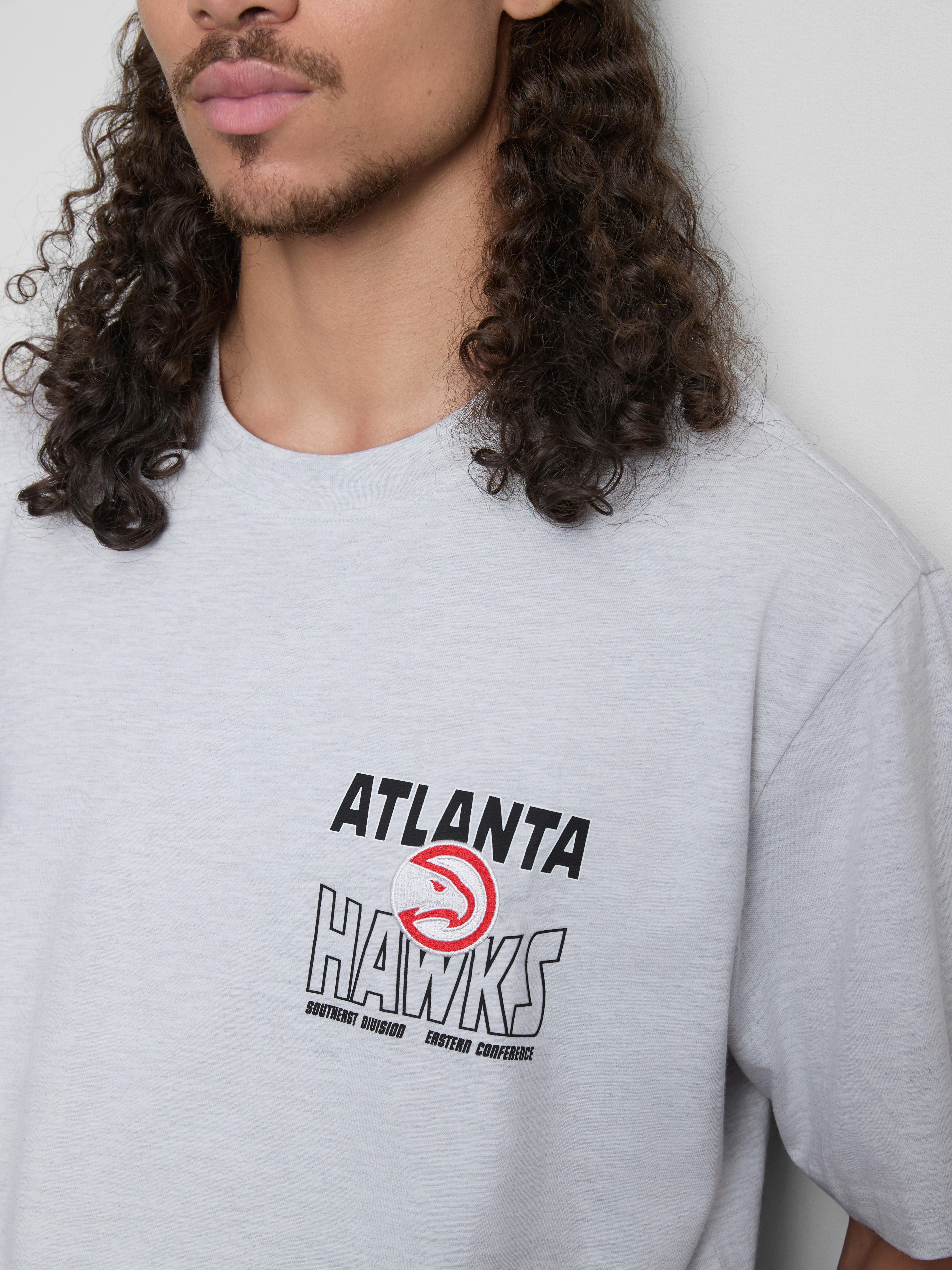 NBA Atlanta Hawks Pure Cotton Graphic T-Shirt - Gray Heather