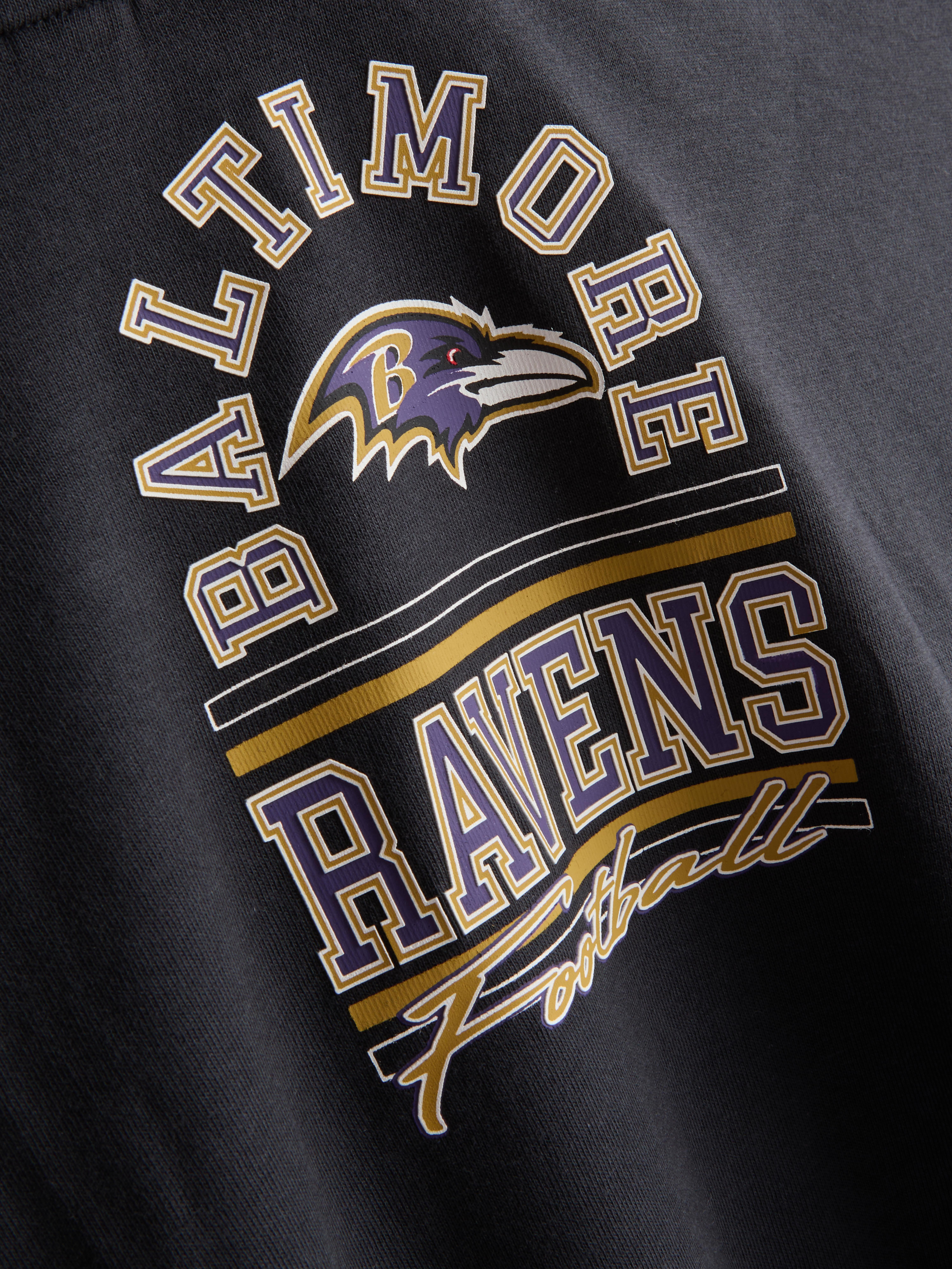 NFL Baltimore Ravens Pure Cotton Graphic T-Shirt - Black
